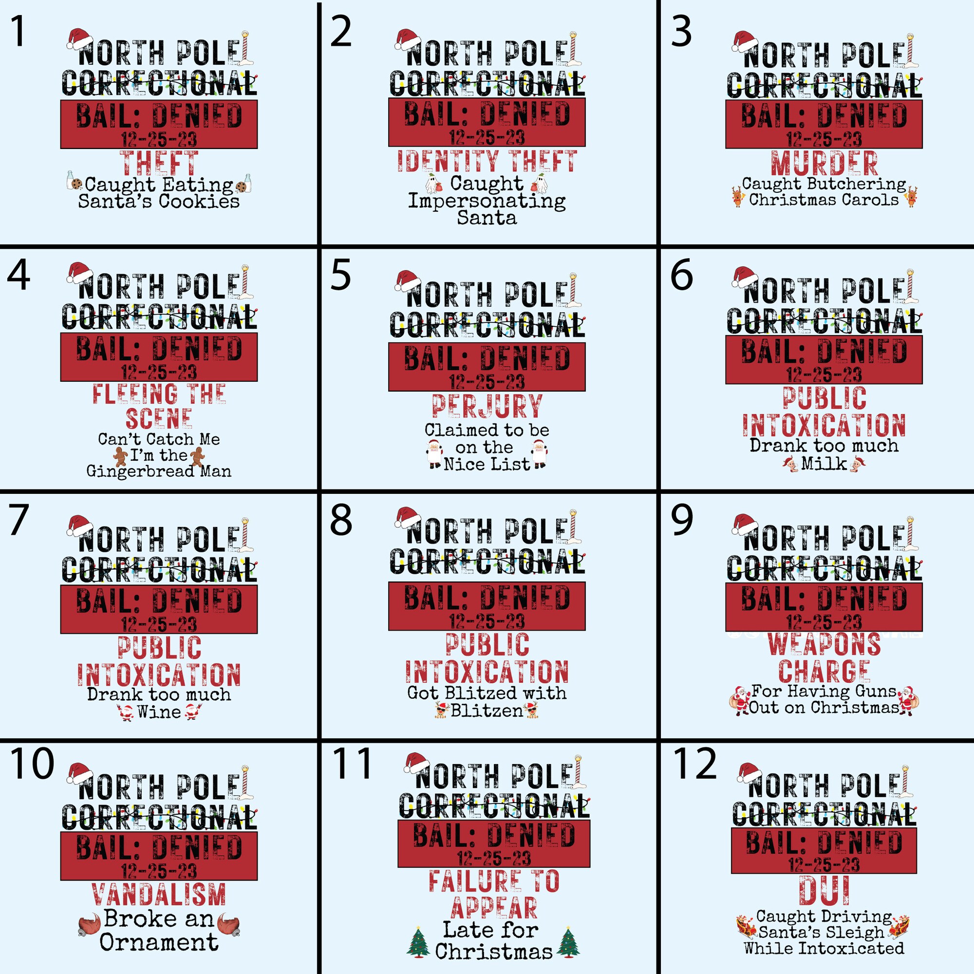 il_2000xN.5443026581_6eu7.jpg Personalized Matching Family Christmas Shirts Gift, Custom North Pole Correctional Tee, Funny Group Christmas Matching, Holiday Xmas Shirts