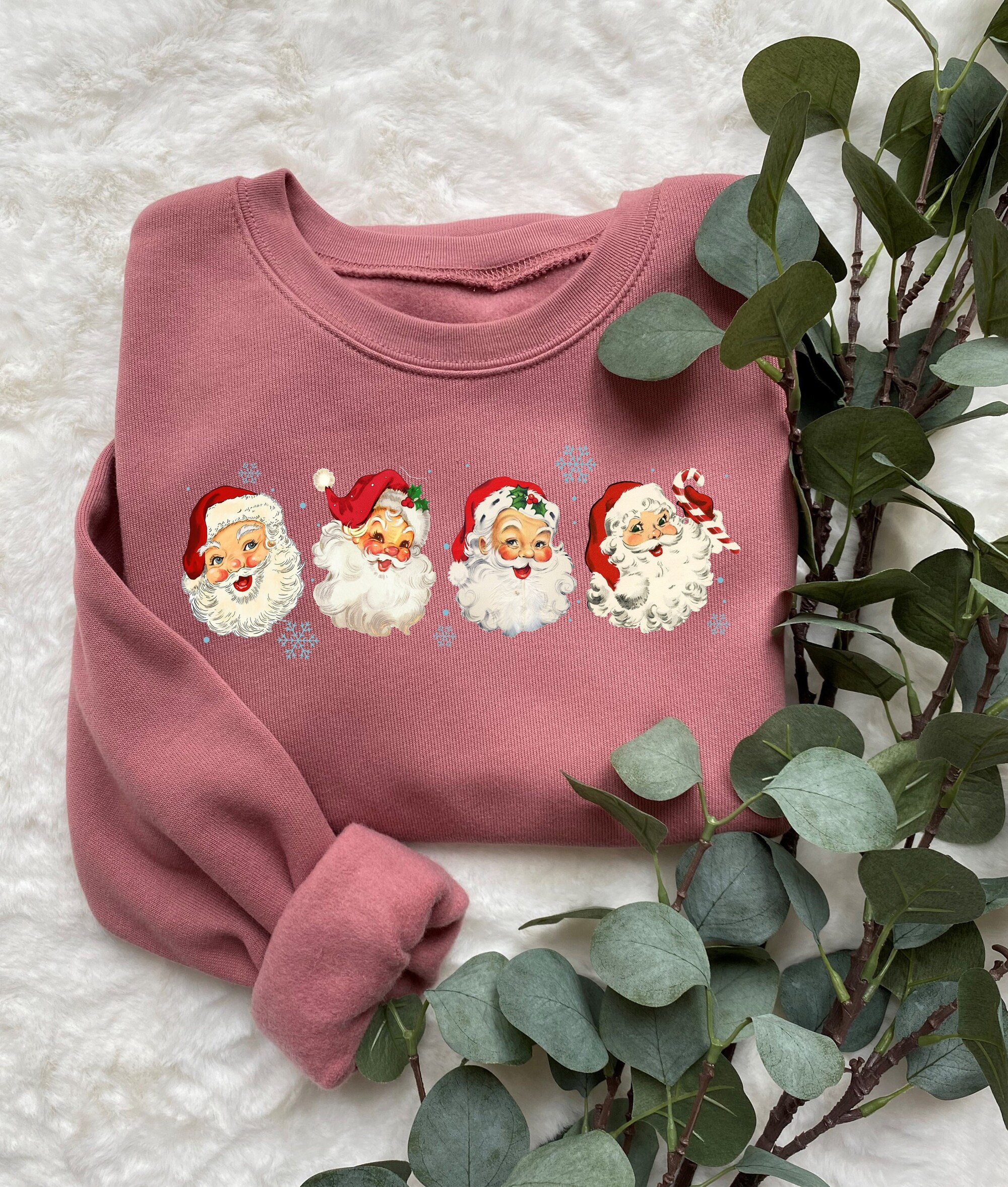 Cheerful Santa Tshirt, Santa Merry Christmas Shirt, Santa Claus Graphic Tee, Xmas Women Men Gift, Classic Christmas Sweatshirt