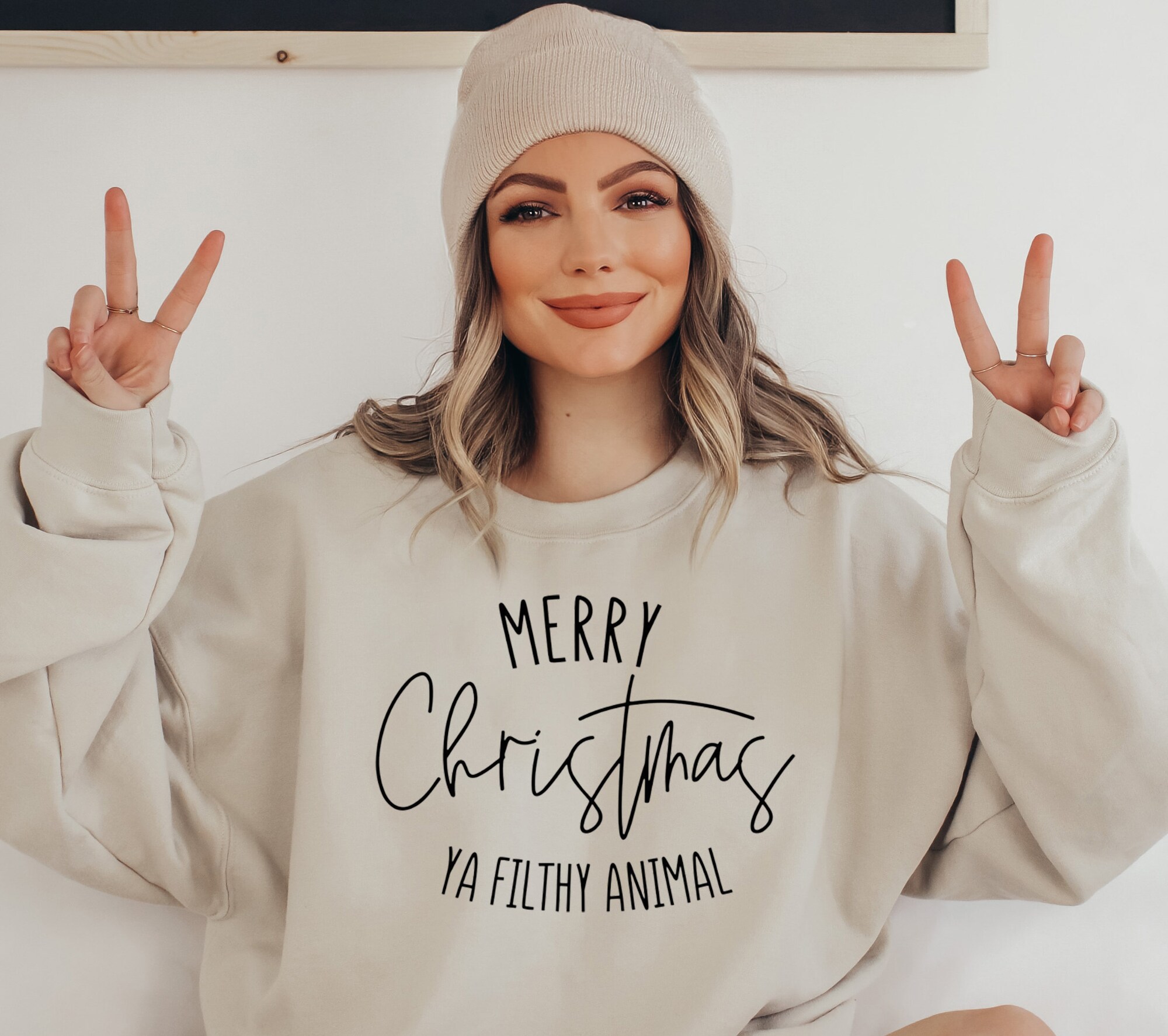 il_2000xN.5455083895_sa09-1.jpg Merry Christmas Ya Filthy Animal Sweatshirt, Merry Christmas, Funny Christmas Sweatshirt, Christmas, Christmas Saying