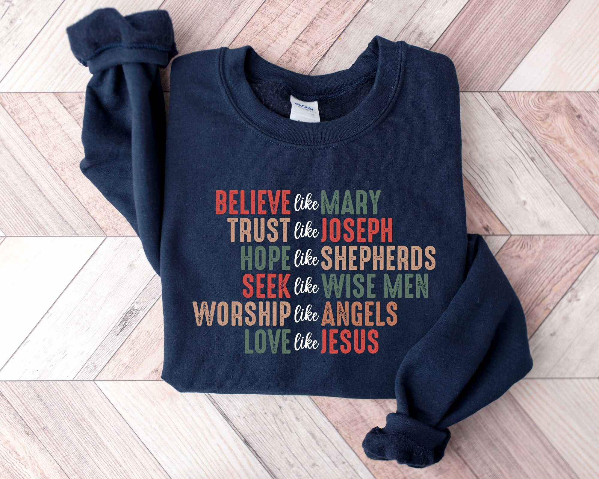 il_2000xN.5492855696_8ryn.jpg Christian Christmas Sweatshirt, Believe like Mary shirt, Christmas Faith sweatshirt, Christmas Jesus Sweatshirt,Christmas Gift For Christian