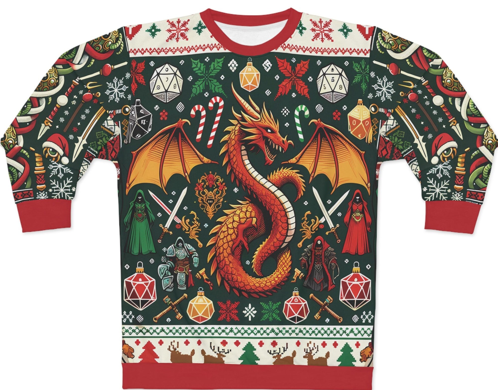 D&D Ugly Christmas Critmas Sweater – Holiday Dragon