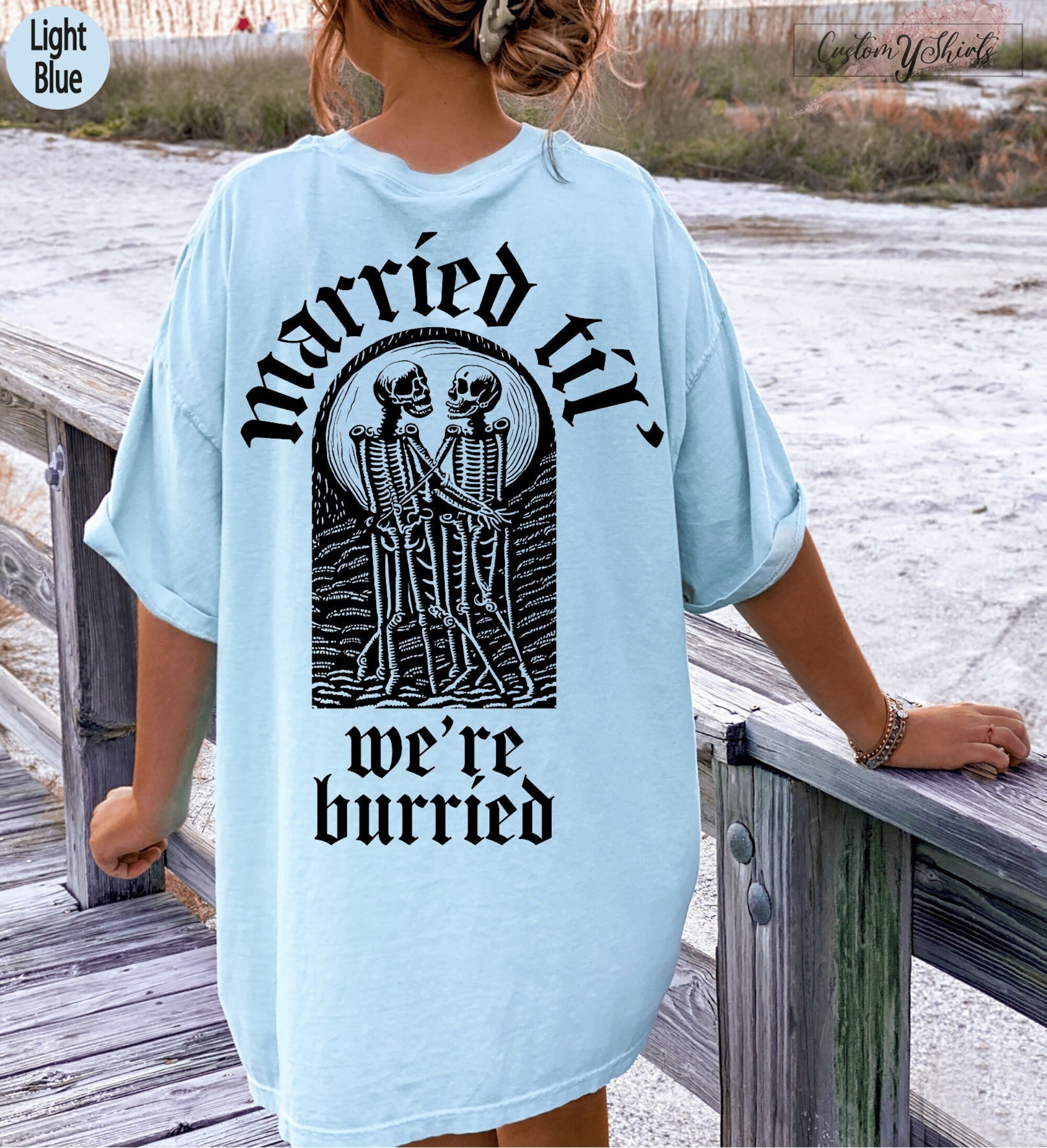 il_2000xN.5504937311_g2n6.jpg Goth Wedding Hoodie, Married Til' We're Buried Shirt, Gothic Engaged Gifts, Bride Skeleton Wedding Sweatshirt, Bridal Shower Gift, D6746