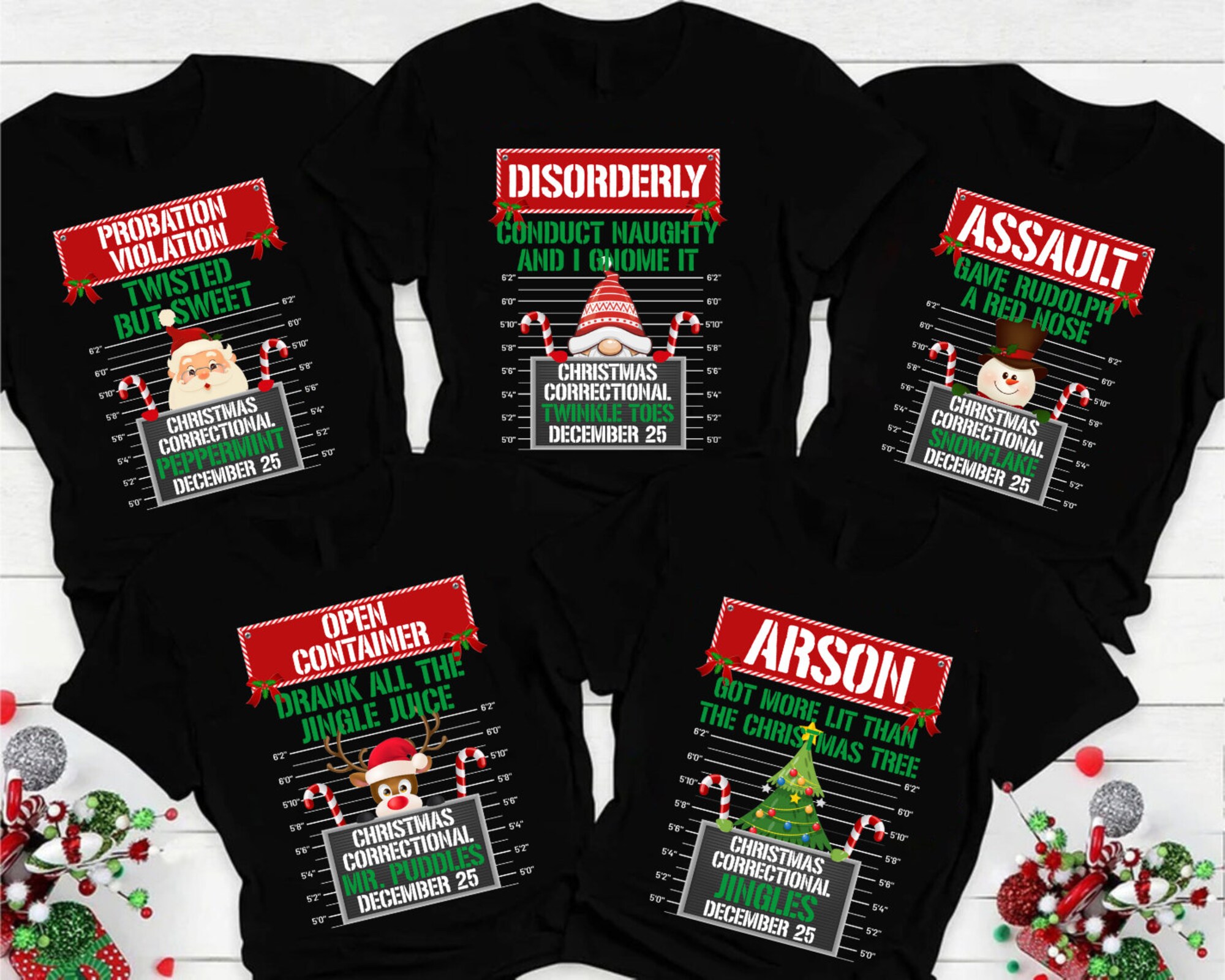 il_2000xN.5507169622_lx54-1.jpg Matching Family Christmas Shirts, North Pole Correctional, Funny Group Christmas Tshirts, Holiday Tshirts, Xmas Festive Mom Dad Kids Tees