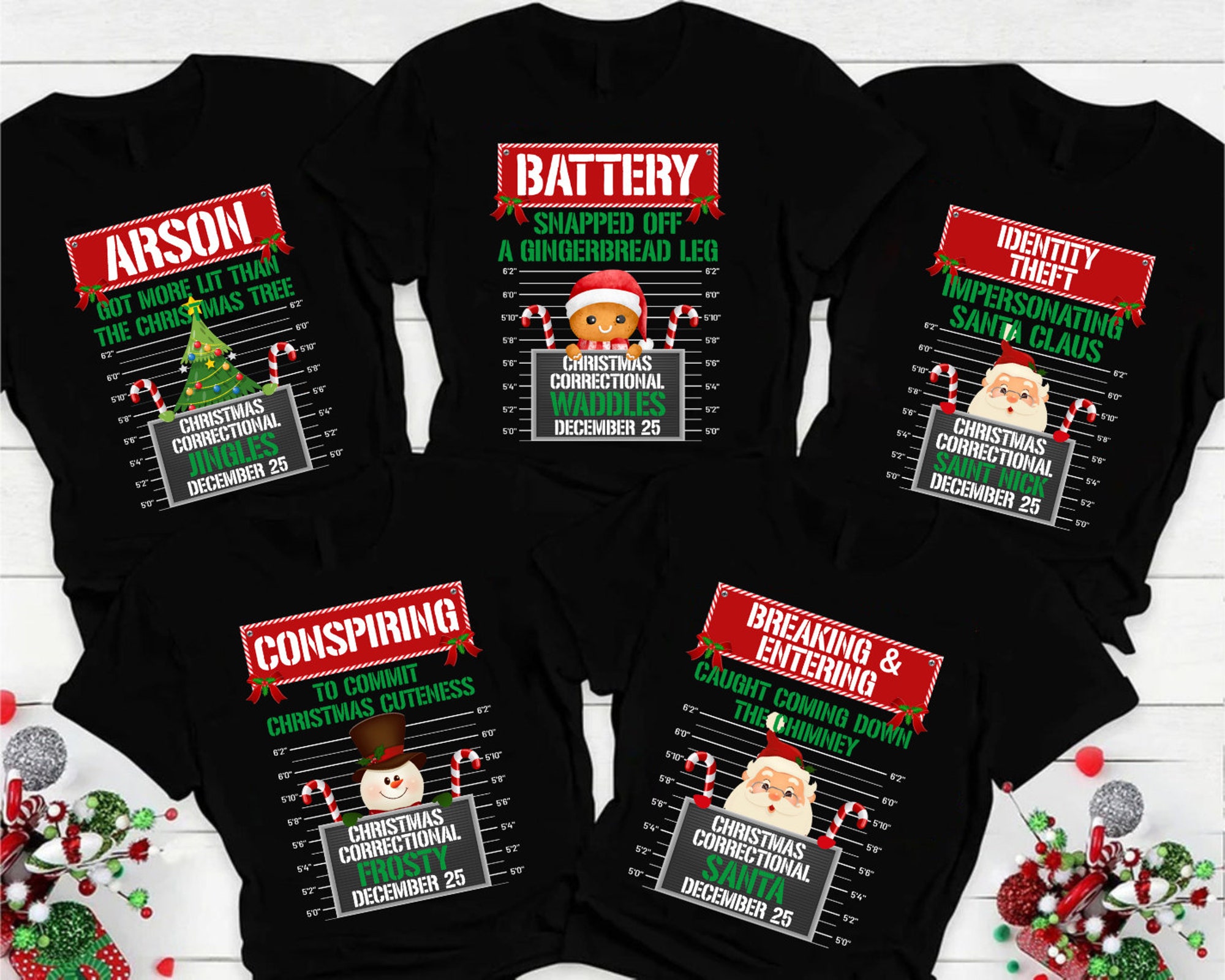 il_2000xN.5507169658_gopd.jpg Matching Family Christmas Shirts, North Pole Correctional, Funny Group Christmas Tshirts, Holiday Tshirts, Xmas Festive Mom Dad Kids Tees