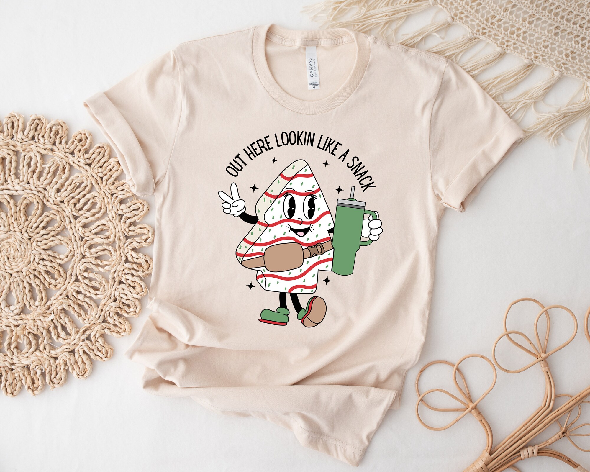 il_2000xN.5512169692_ezxy-1.jpg Funny Christmas Sweatshirt: Retro Holiday 'Looking Like a Snack' Design