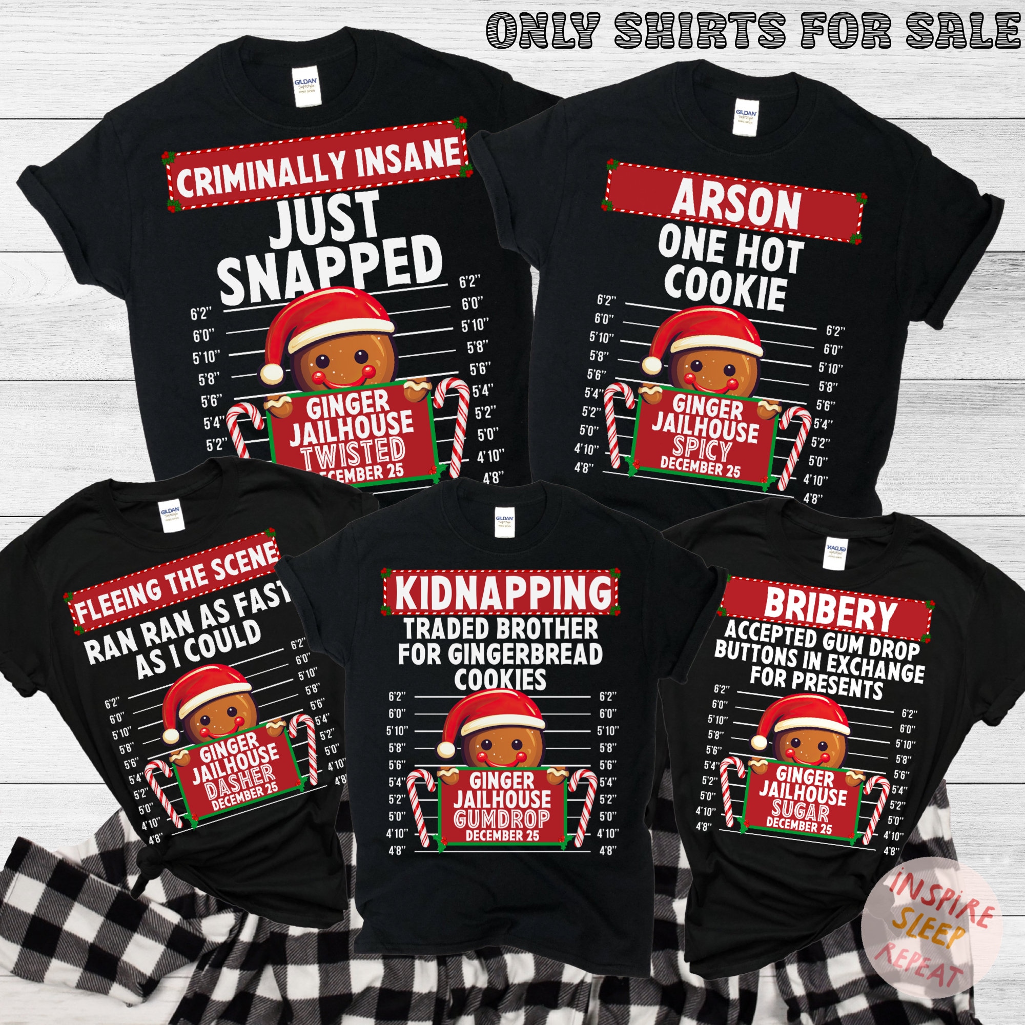 Family Christmas Pajamas, Matching Holiday Pajamas for Family, Christmas PJs, Family Christmas Shirts, Gingerbread North Pole Correctional