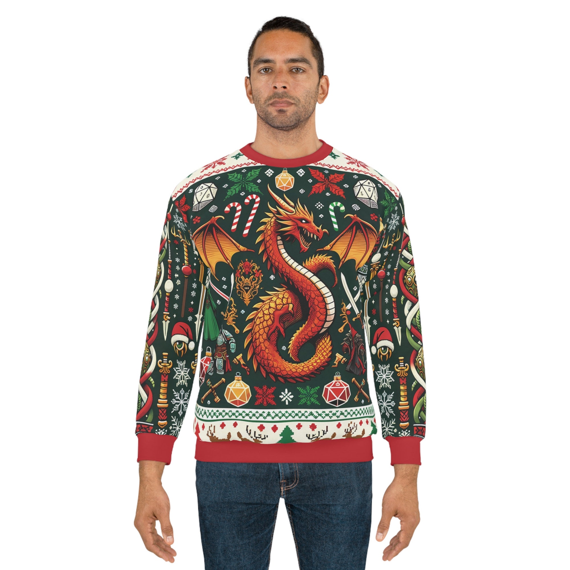 il_2000xN.5524654375_kabc.jpg D&D Ugly Christmas Critmas Sweater - Holiday Dragon