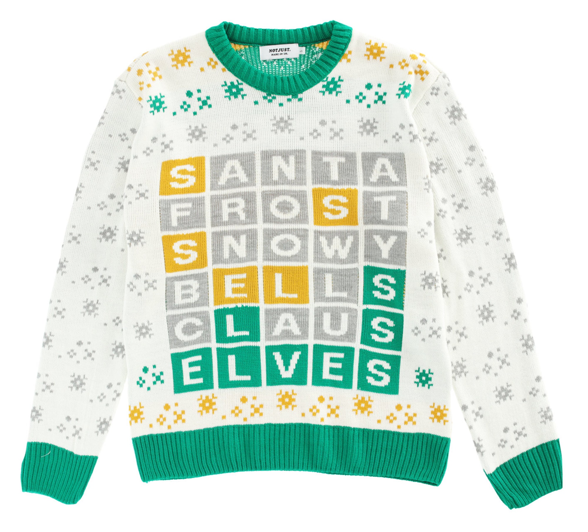 Wordle Inspired Knitted Christmas Jumper | Funny Xmas Sweater | Gifts For Her | Christmas Gifts For Him | Best Present Ideas |