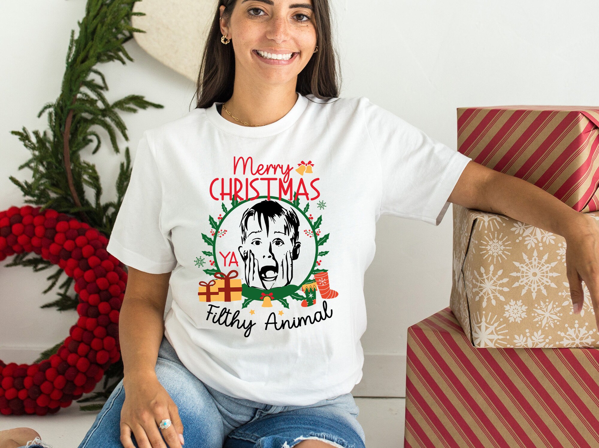 il_2000xN.5540355708_20nf.jpg Ya Filthy Animal Sweatshirt: Home Alone Merry Christmas Kevin Gift