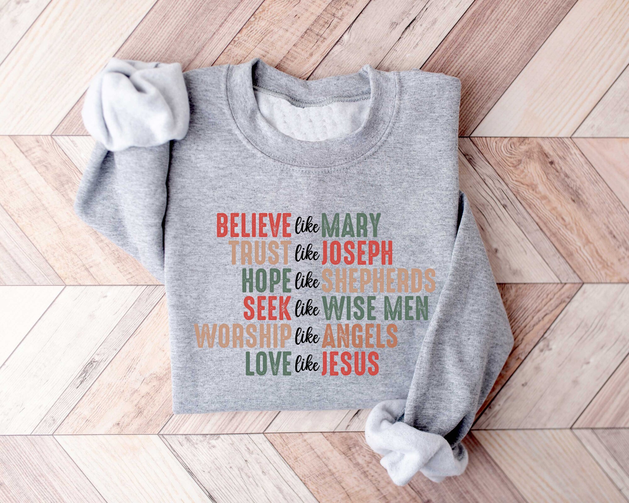 il_2000xN.5540964403_n3u3.jpg Christian Christmas Sweatshirt, Believe like Mary shirt, Christmas Faith sweatshirt, Christmas Jesus Sweatshirt,Christmas Gift For Christian