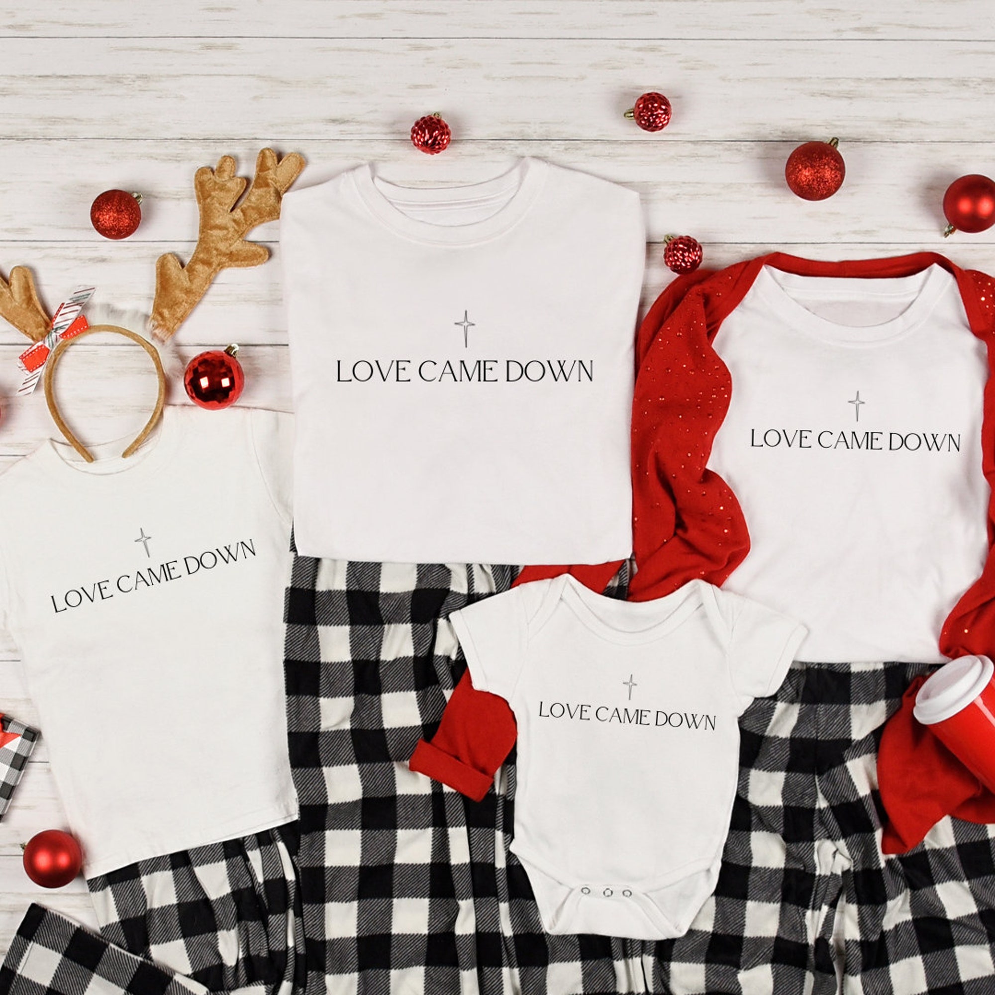 Christian Family Christmas Tshirt, Family Christmas tees, Love like Jesus Matching Christmas Family Shirts, Christmas Gifts, Jesus PJ’s