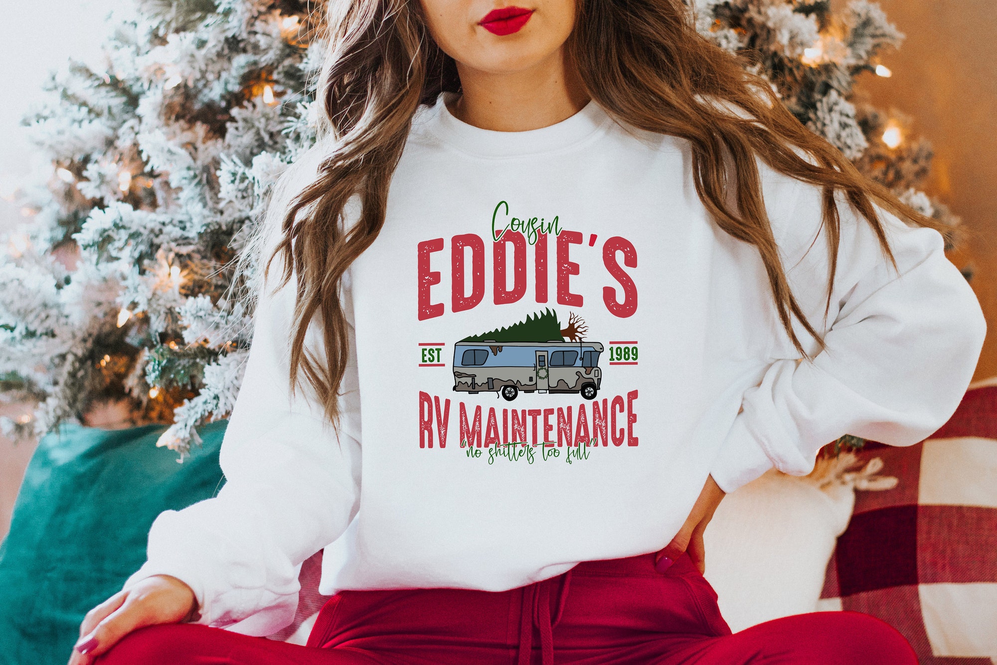 il_2000xN.5550305228_jylf-1.jpg Cousin Eddie's RV Maintenance Sweatshirt, Funny Christmas Holiday Pullover, Griswold Outfit, Secret Santa Gift, RV Owner Christmas Gift