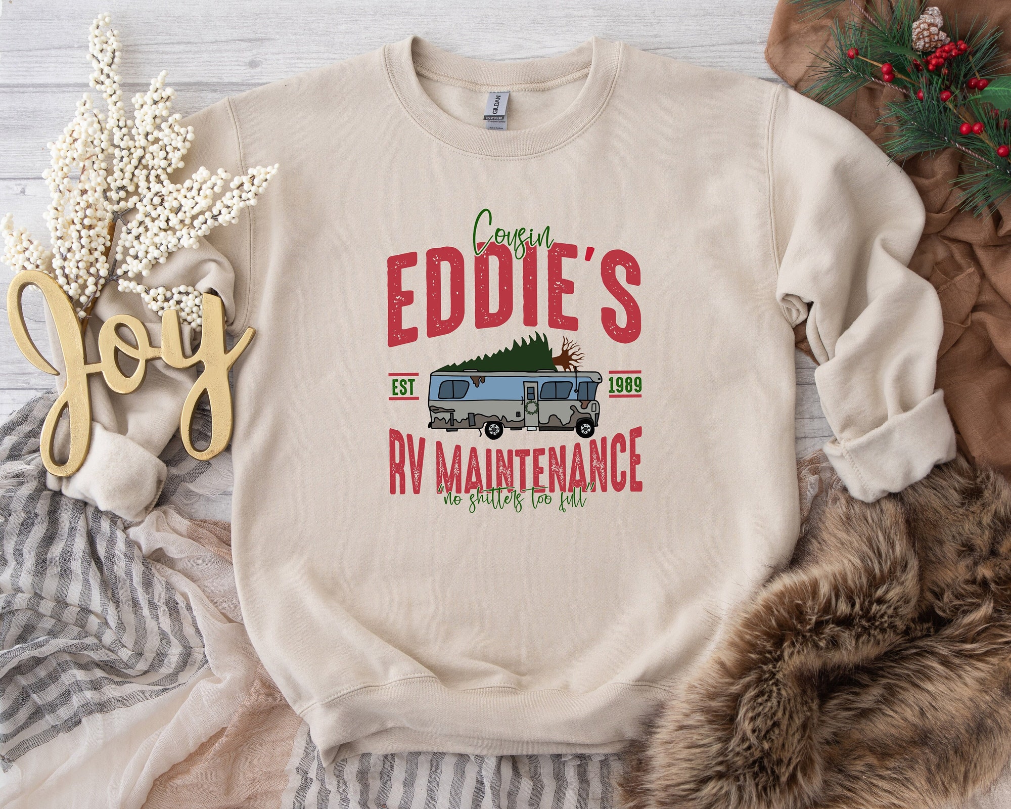 Cousin Eddie’s RV Maintenance Sweatshirt, Funny Christmas Holiday Pullover, Griswold Outfit, Secret Santa Gift, RV Owner Christmas Gift