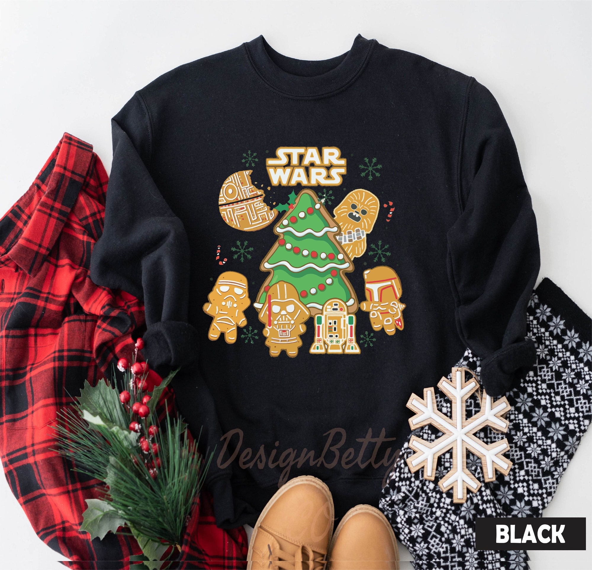 Star Wars Christmas Sweater, Ugly Christmas Sweater Men Star Wars, Minimal Star Wars Crewneck Sweater, Star Wars Gift, Starwars Darth Vader