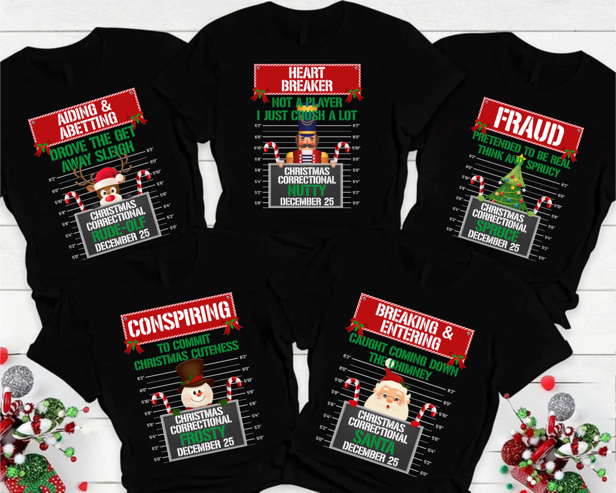 il_2000xN.5555283997_5h6x-1.jpg Matching Family Christmas Shirts, North Pole Correctional, Funny Group Christmas Tshirts, Holiday Tshirts, Xmas Festive Mom Dad Kids Tees