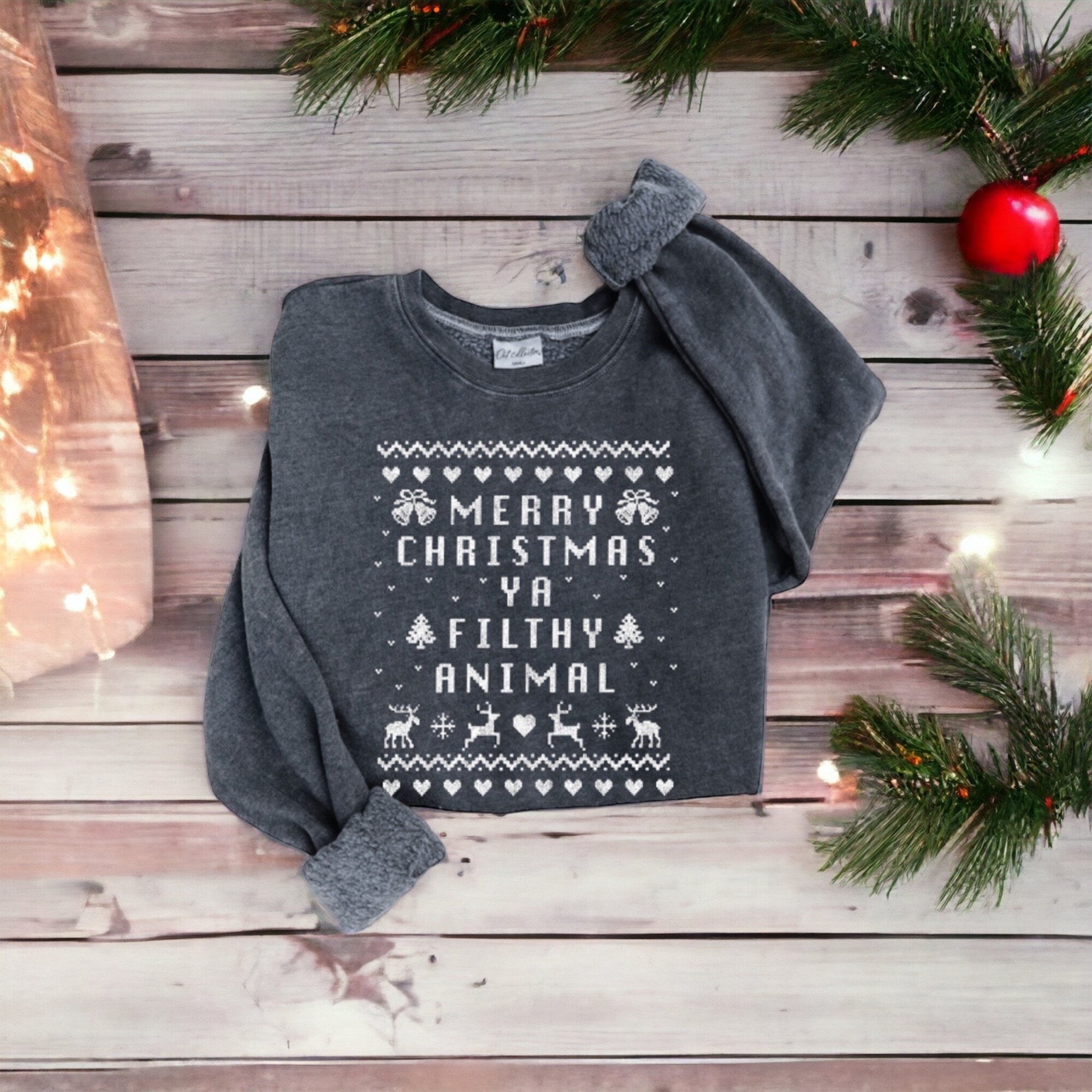 Merry Christmas Ya Filthy Animal Sweatshirt, Home Alone Inspired, Christmas Sweatshirt, Womens Sweatshirt, Christmas Gift, Christmas shirt