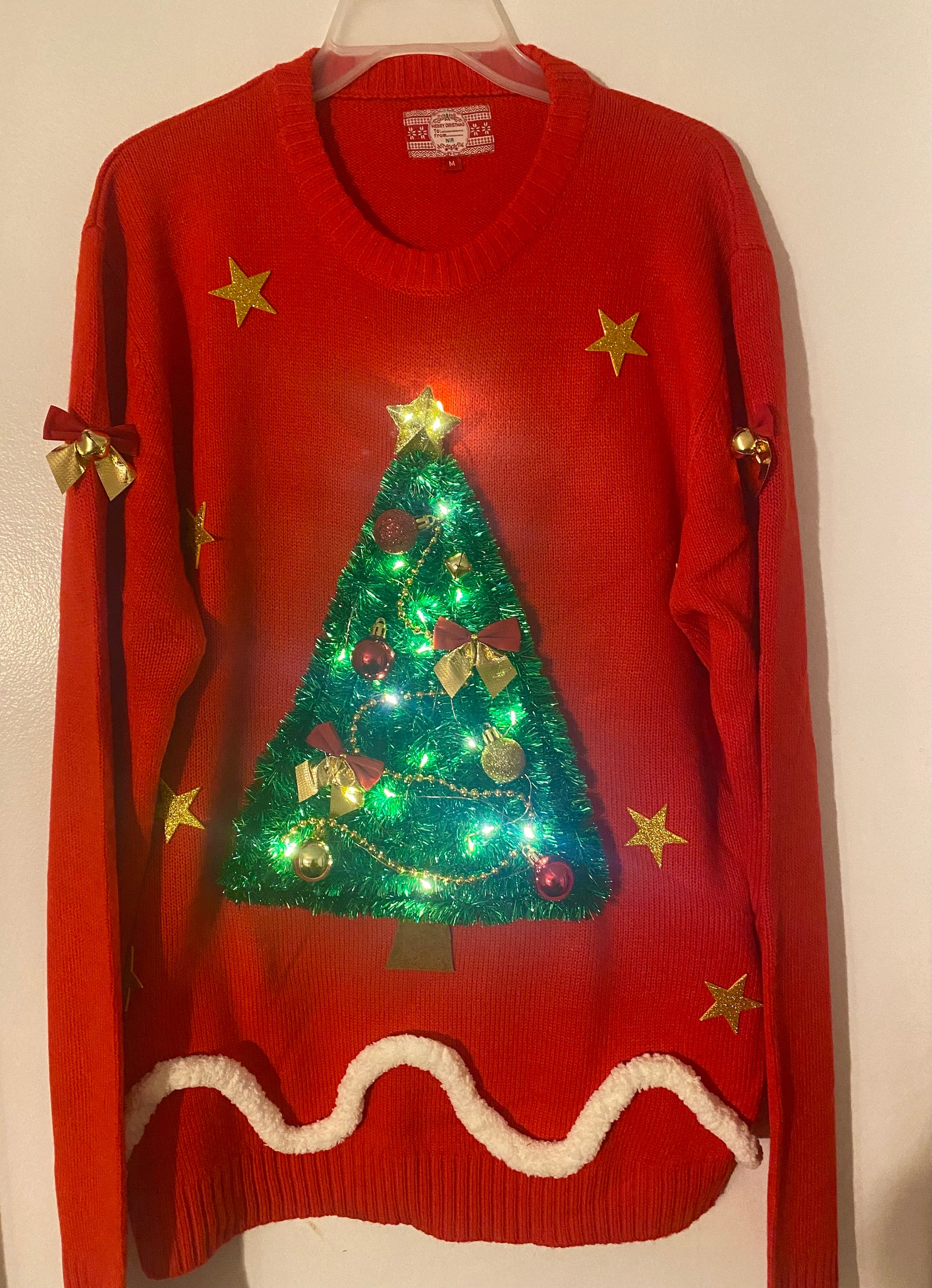 il_2000xN.5557308543_en6q.jpg Lights Up Ugly Christmas Sweater: Handmade Red Pullover
