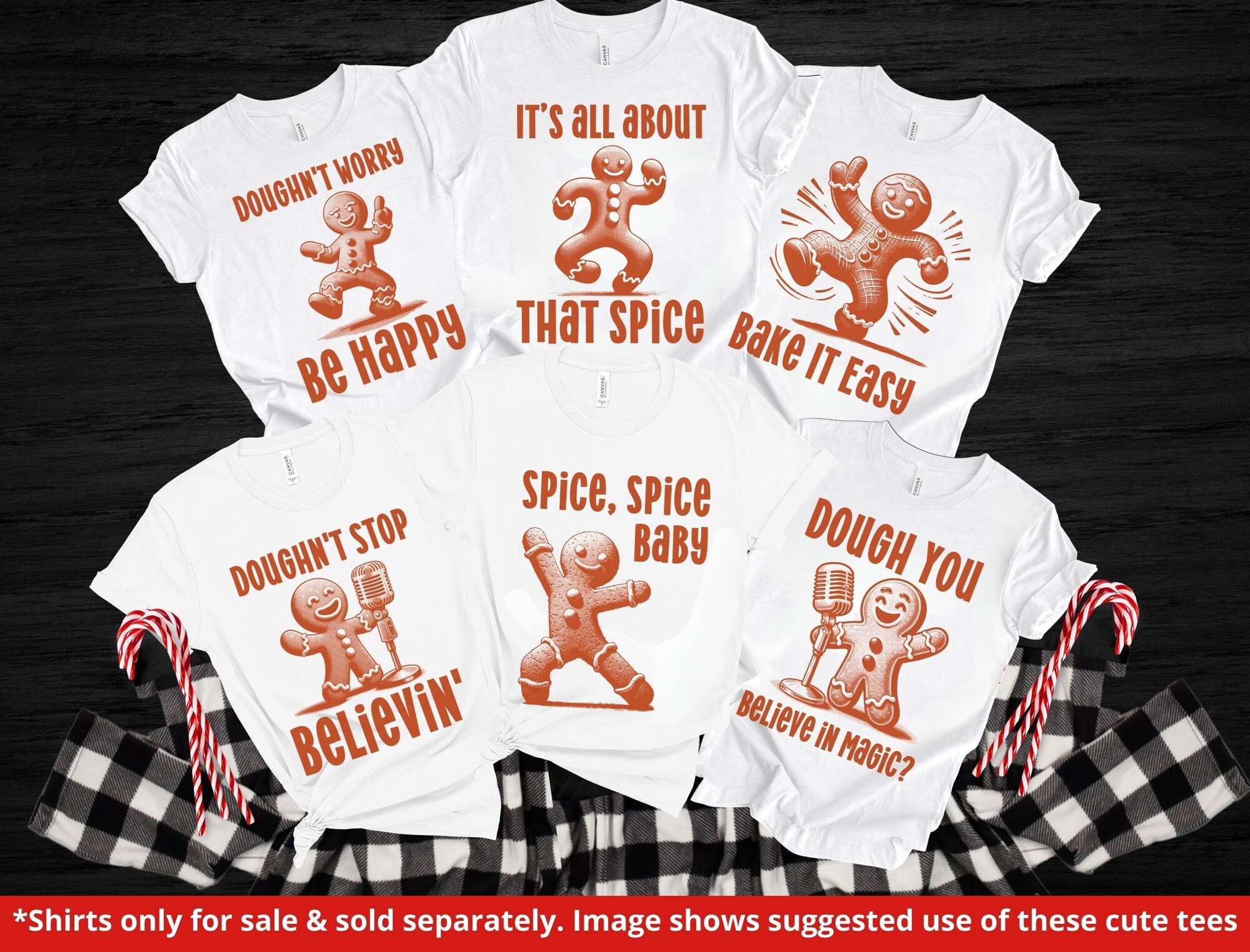 Funny Gingerbread Family Christmas Shirt, Matching Christmas Song Holiday Gingerbread Family Shirts, Music Group Matching Family Shirts Gift