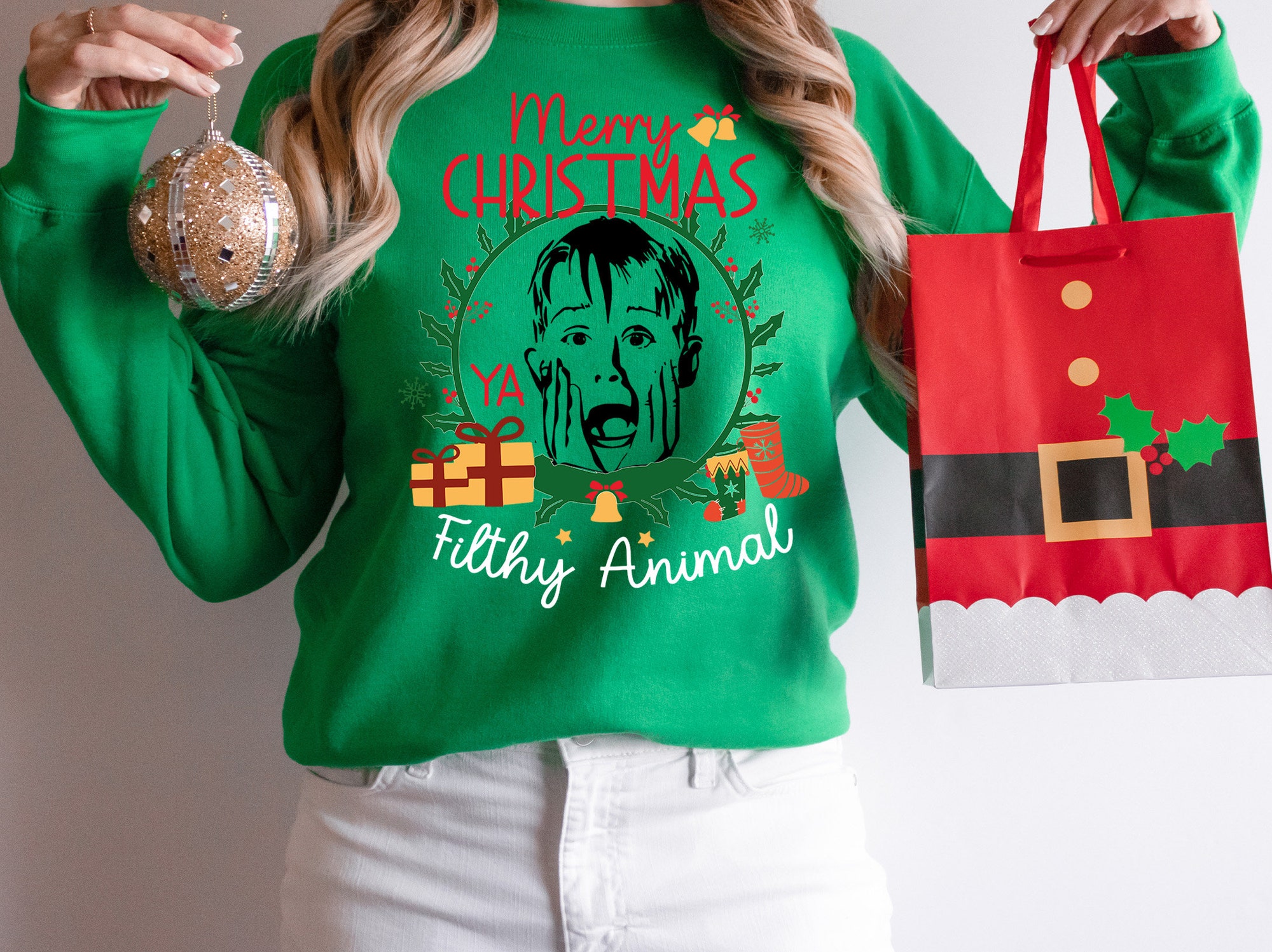 il_2000xN.5588476871_ia2o.jpg Ya Filthy Animal Sweatshirt: Home Alone Merry Christmas Kevin Gift