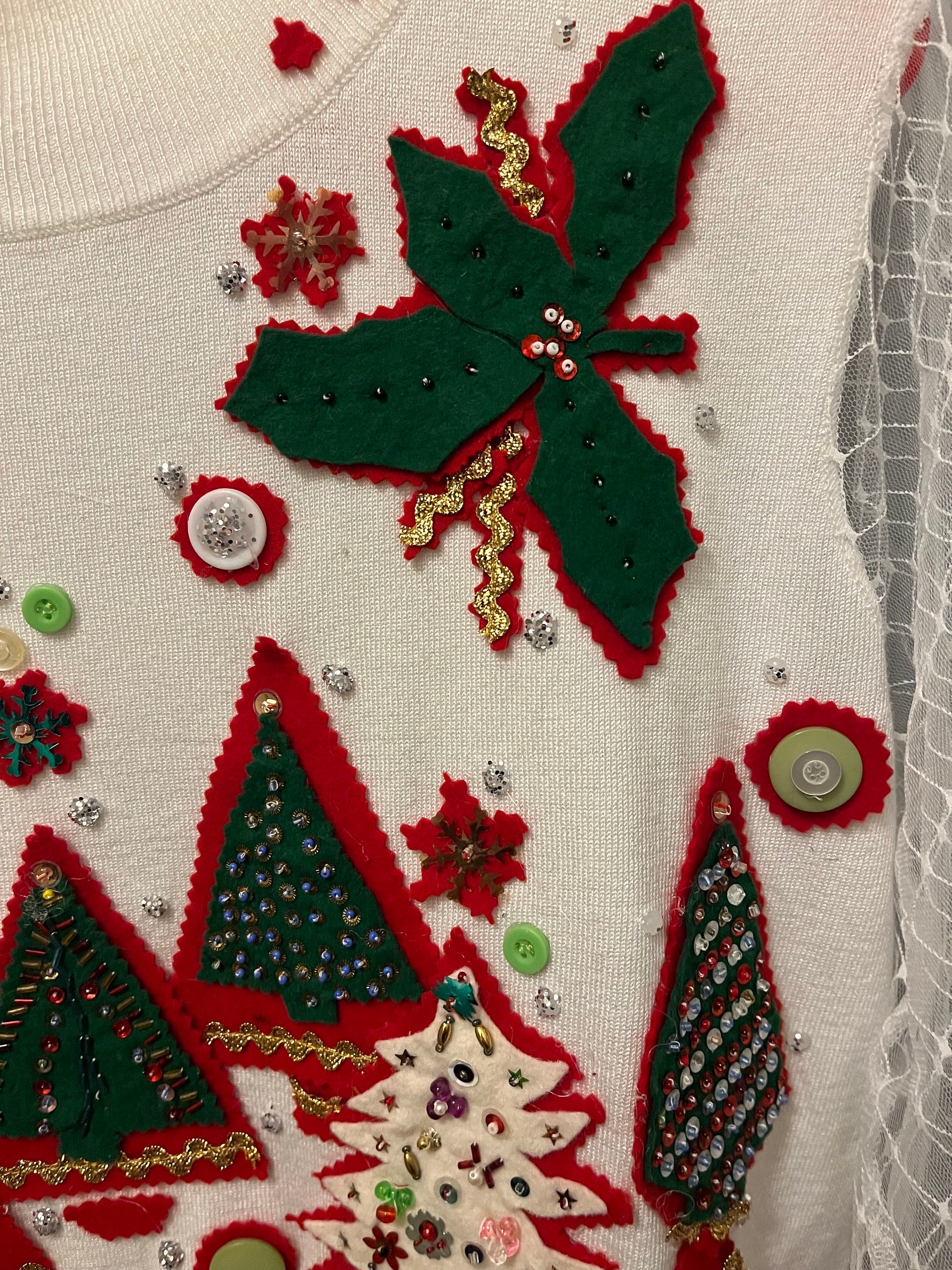 il_2000xN.5607874145_5cie.jpg Ugly Christmas sweater Womens large! It’s an ugly Christmas sweater turns beautiful.