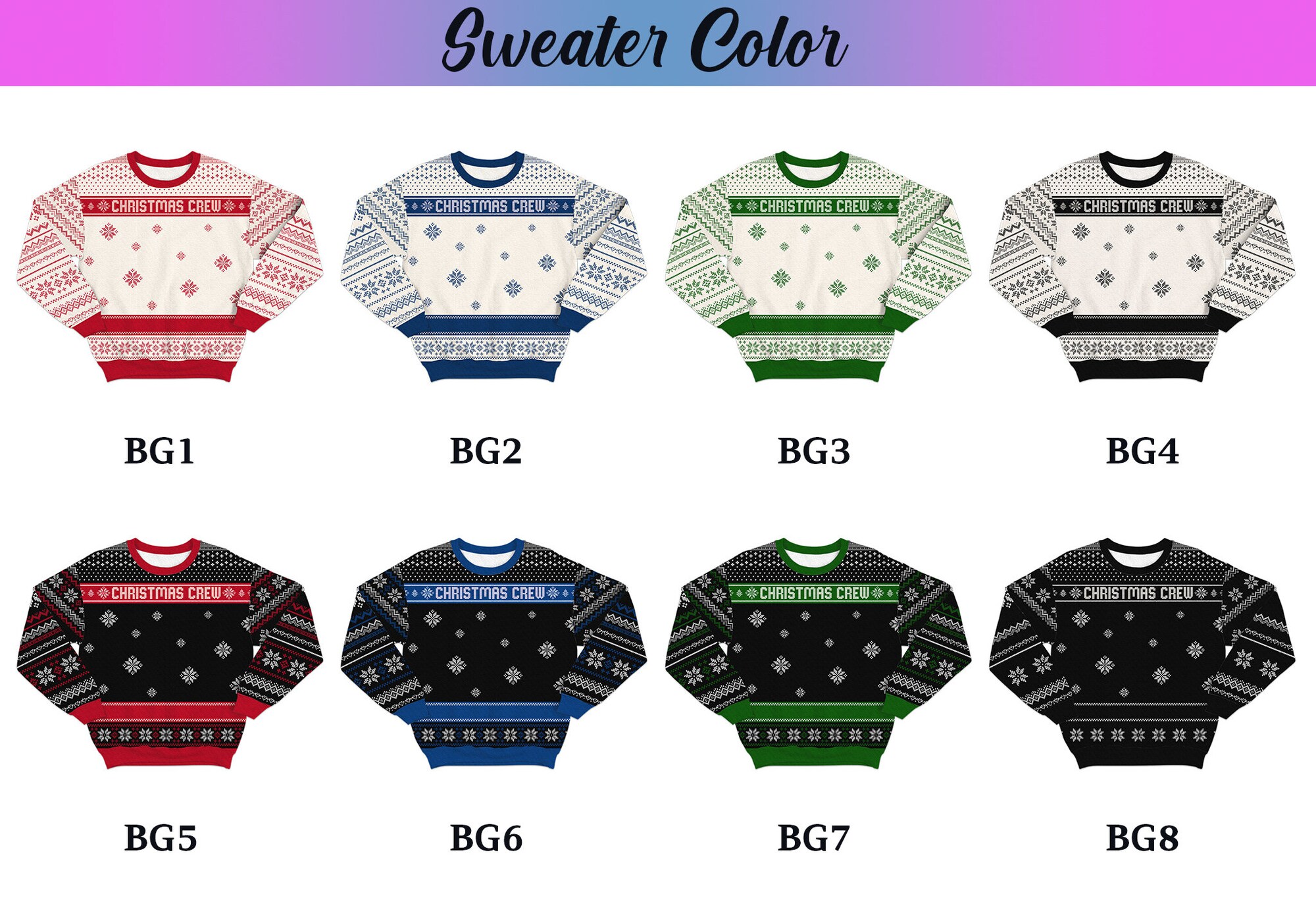 il_2000xN.6162511620_etfa-1.jpg Christmas Cartoon Sitting Christmas Crew - Gift For Besties-Personalized Unisex Ugly Sweater-Friends Ugly Sweater,Friends Xmas Ugly Sweater