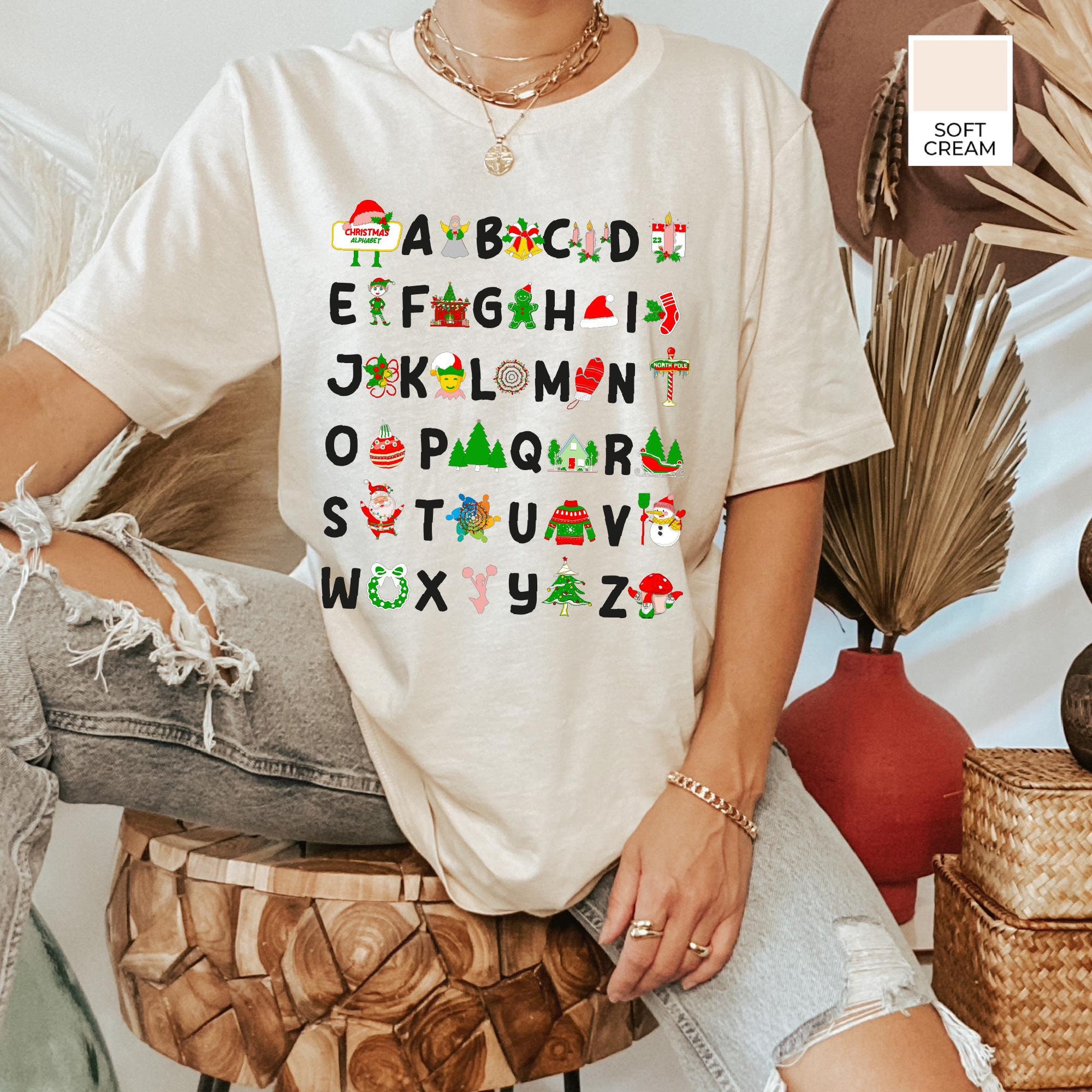 Christmas teacher shirt, teacher shirts, christmas alphabet, christmas teacher tshirt, santa’ s favorite teacher, christmas classroom