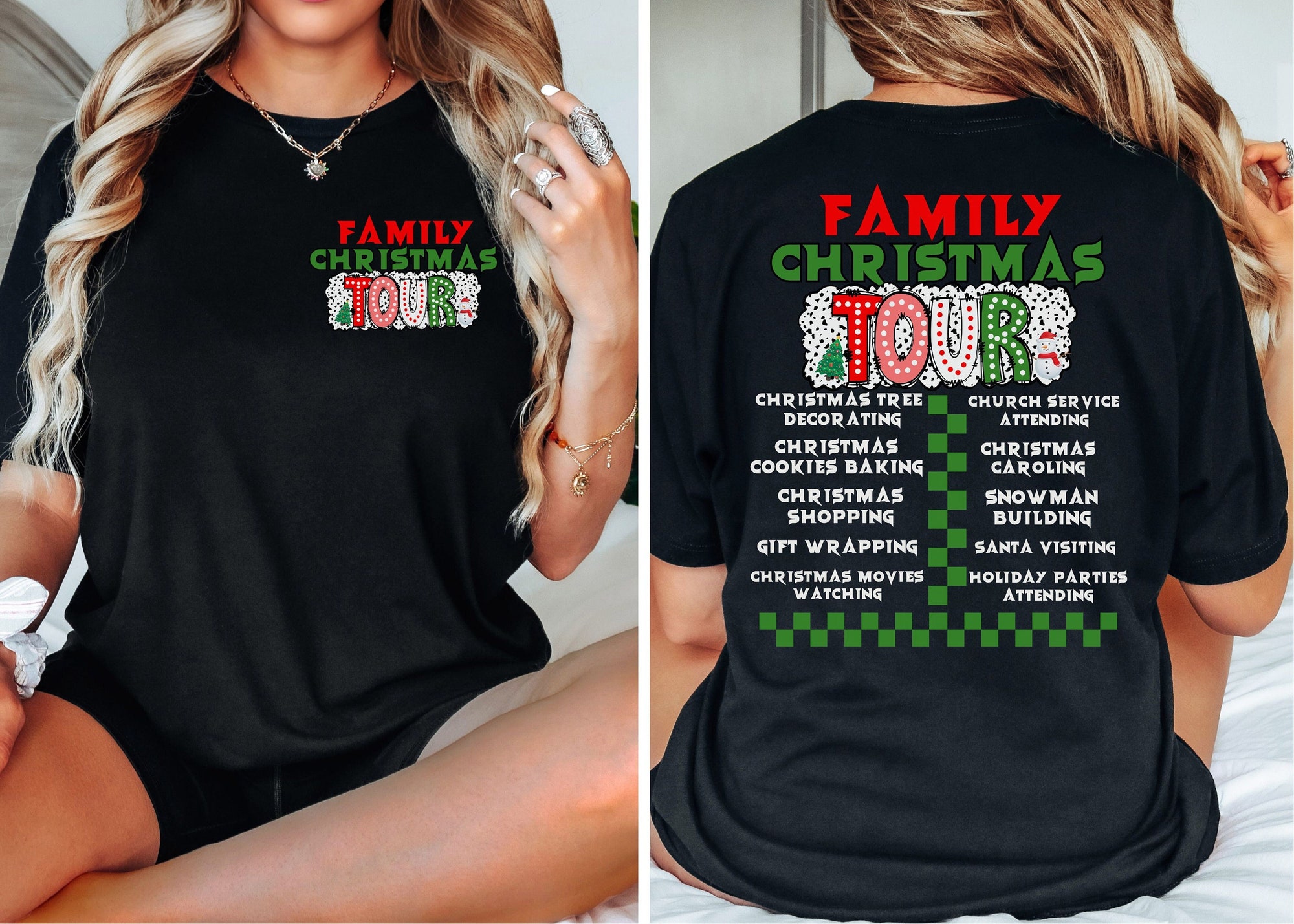 Matching Family Christmas Shirts, Back Design Christmas Family T-Shirt For Family, Christmas Matching Tshirt, Christmas Family Shirt Gift