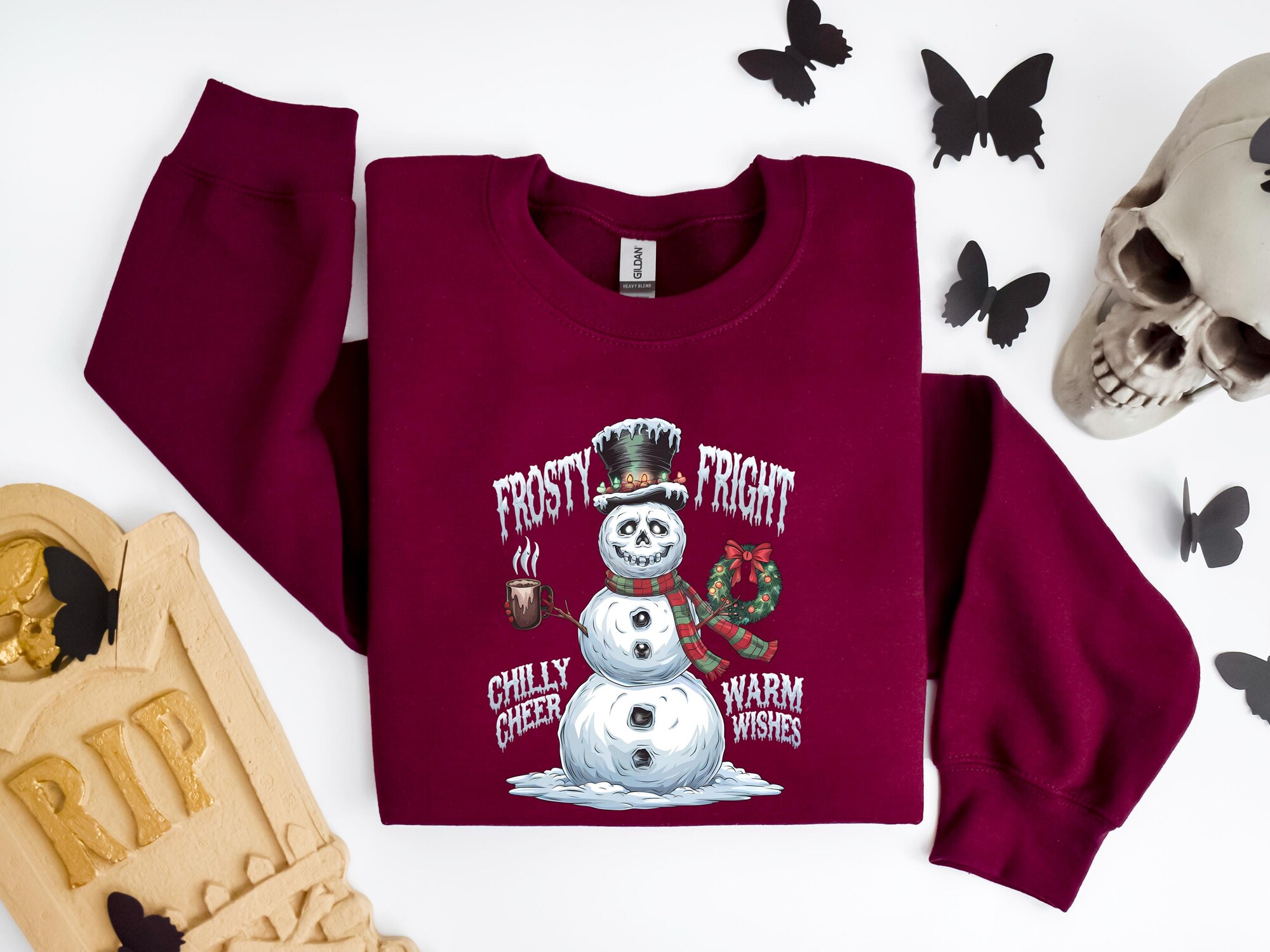 il_2000xN.6267419872_87sy-3.jpg Frosty Fright Christmas Sweatshirt: Spooky Snowman Holiday Vibes