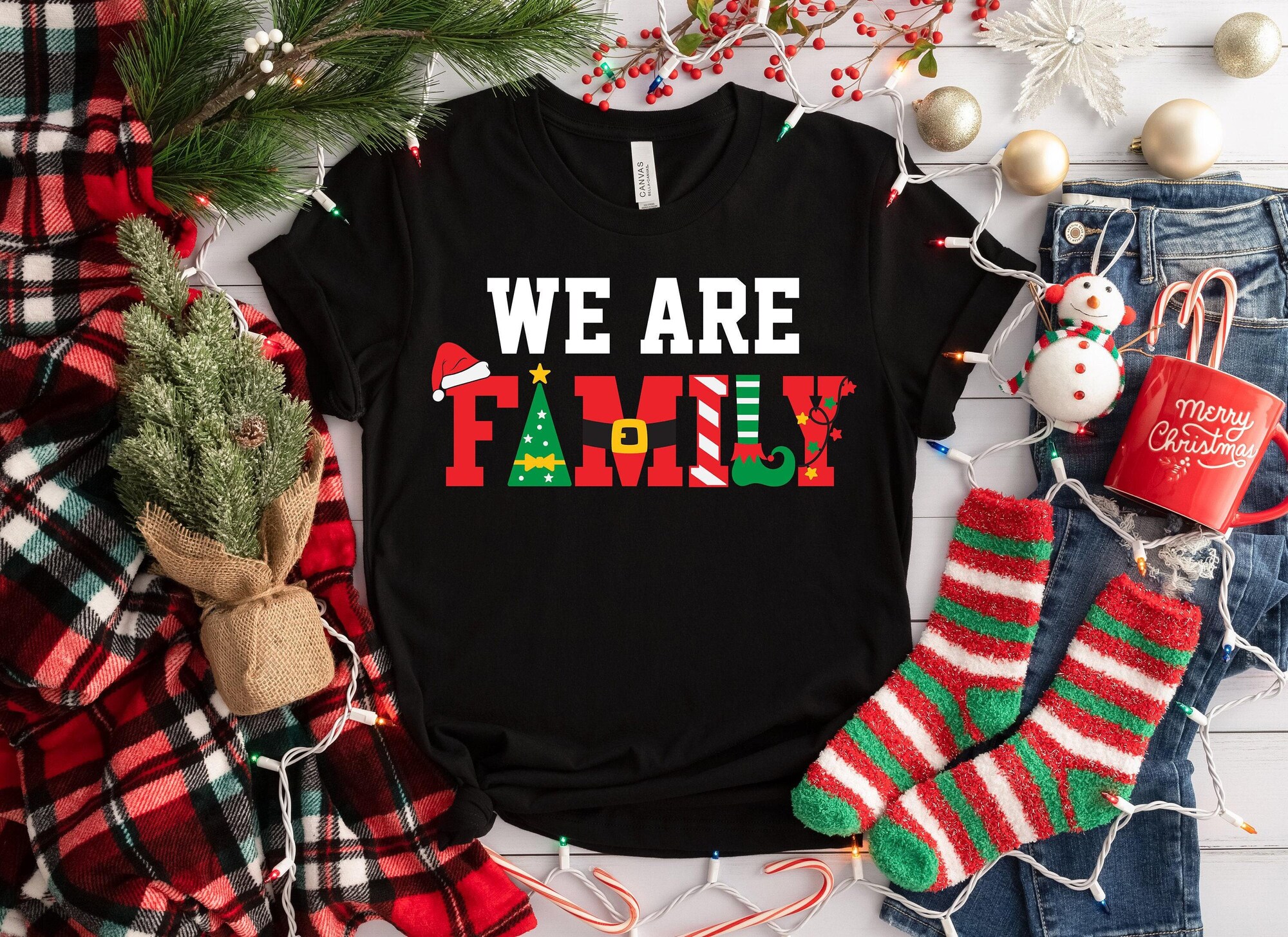 We Are Family shirt, Matching Christmas, Christmas Pajama, Family Shirt, Family Christmas, Christmas shirt, Family Christmas Tee