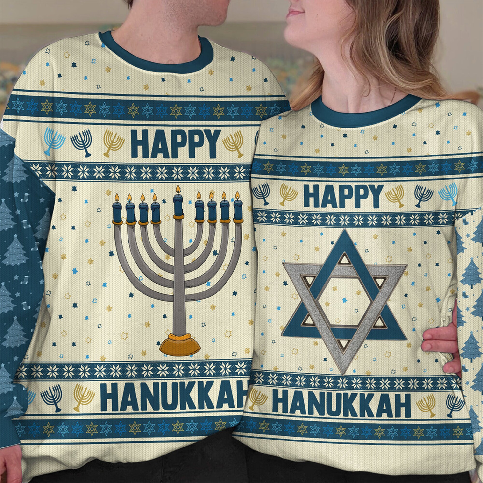 Personalized Hanukkah Ugly Sweater: Custom Family Gift