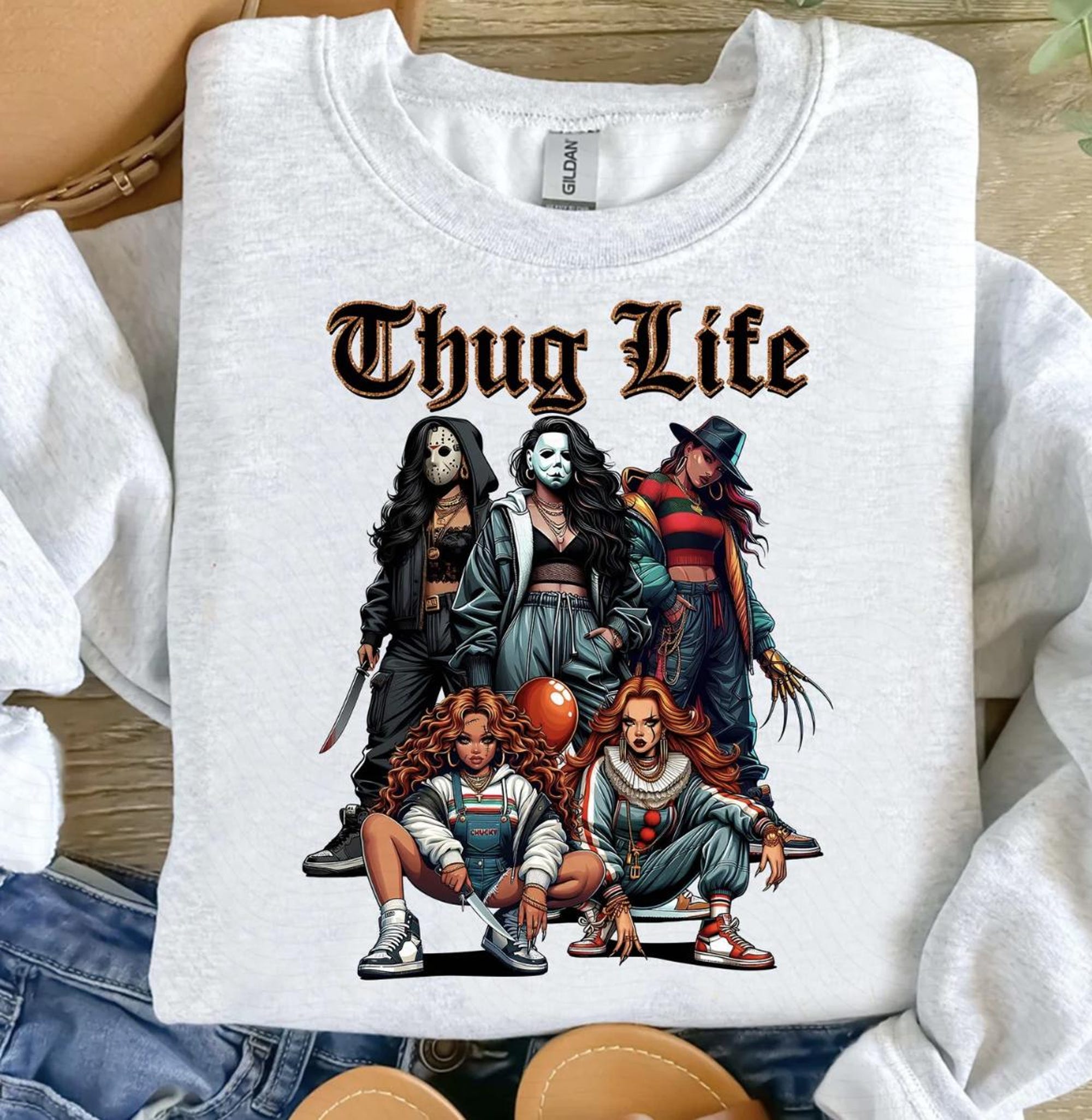 Thug Life Horror Friends Shirt/Sweatshirt – Comfort Colors