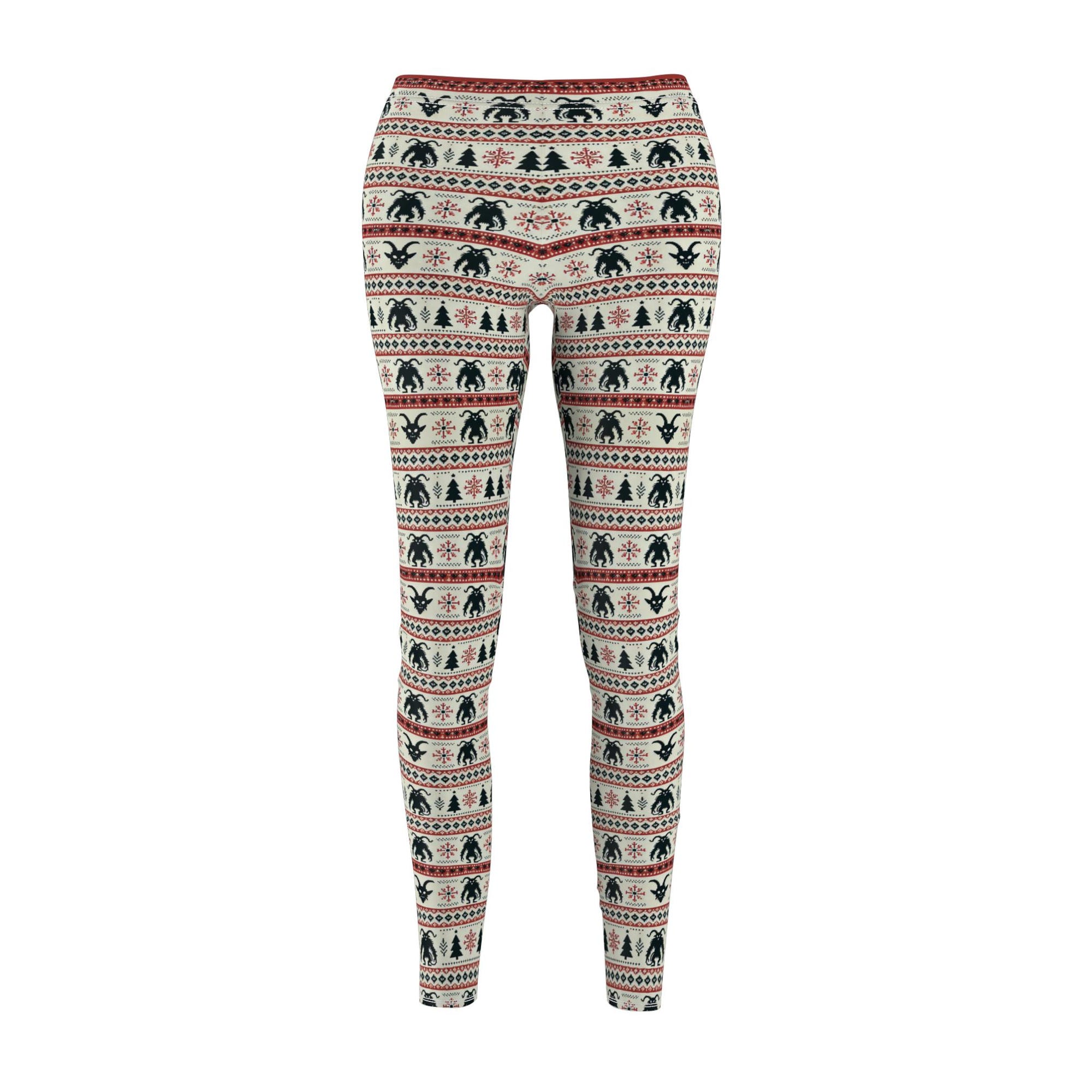 il_2000xN.6278569536_lcem.jpg Ugly Christmas Krampus Leggings, Holiday Sweater Style, Funny Festive Pants, Cozy Winter Apparel, Unique Gift For Horror Lovers