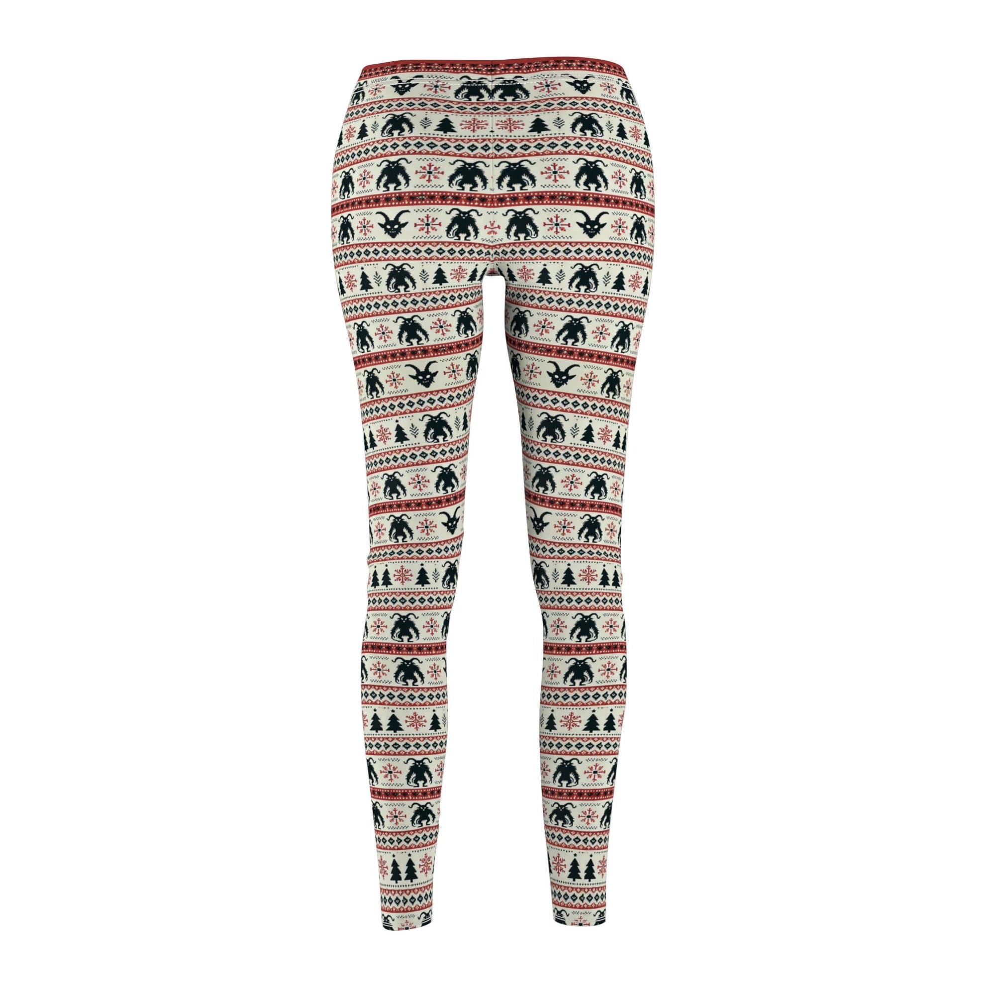 il_2000xN.6278572094_3ivz.jpg Ugly Christmas Krampus Leggings, Holiday Sweater Style, Funny Festive Pants, Cozy Winter Apparel, Unique Gift For Horror Lovers