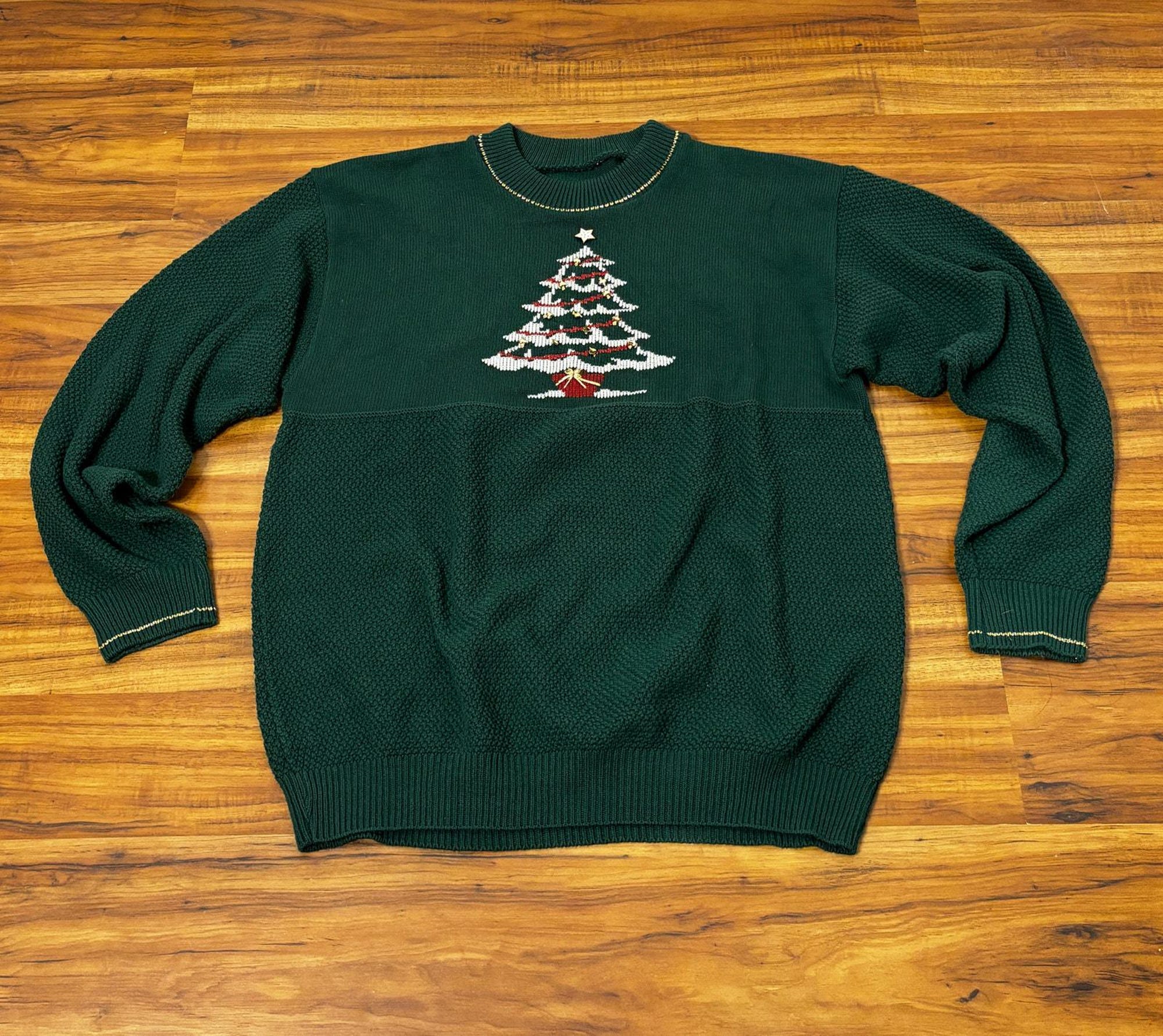 il_2000xN.6281168232_agfl.jpg Extra Large 1990s Vintage Forest Green Christmas Tree Sweater