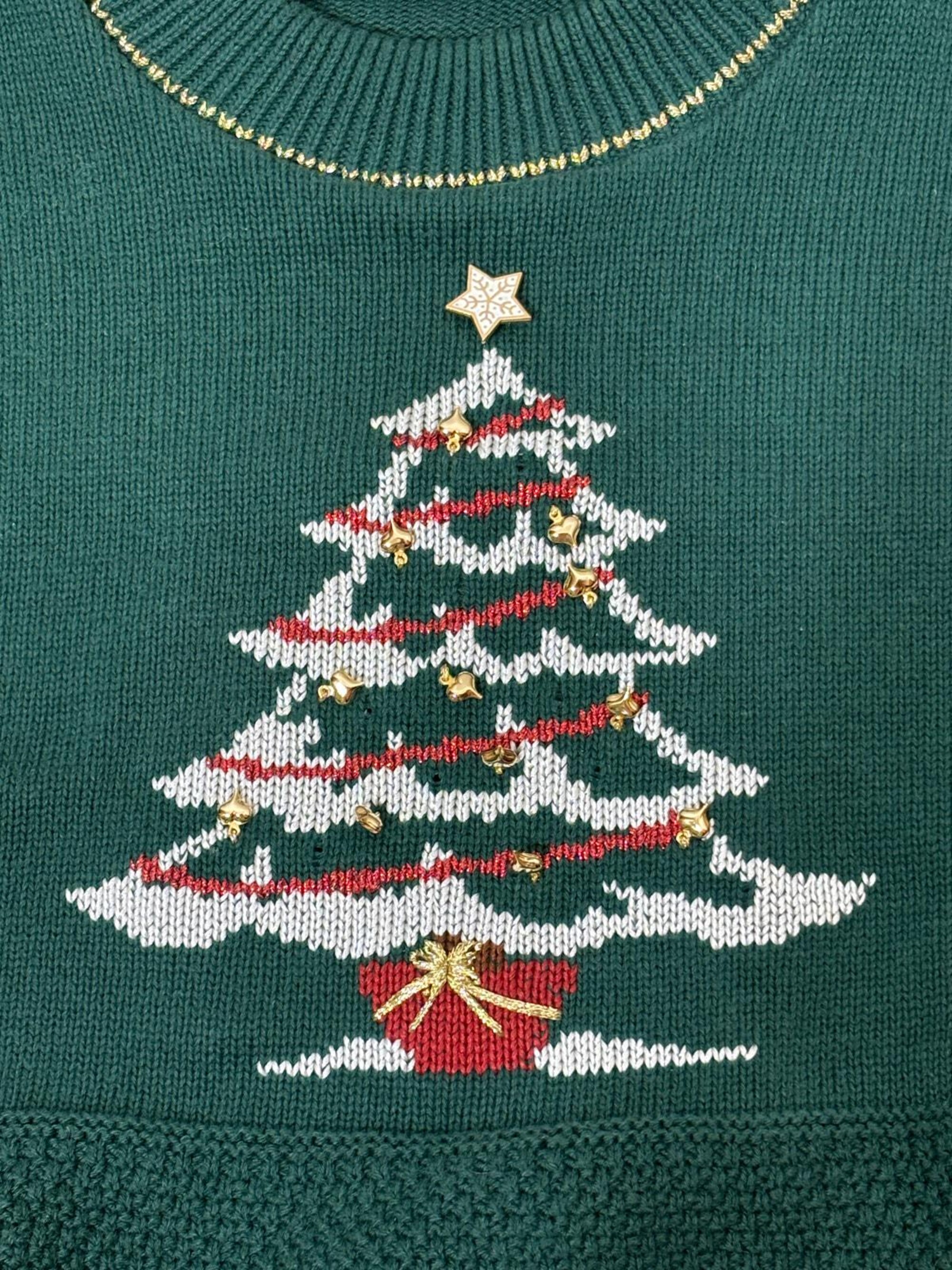 il_2000xN.6281168252_by9x.jpg Extra Large 1990s Vintage Forest Green Christmas Tree Sweater