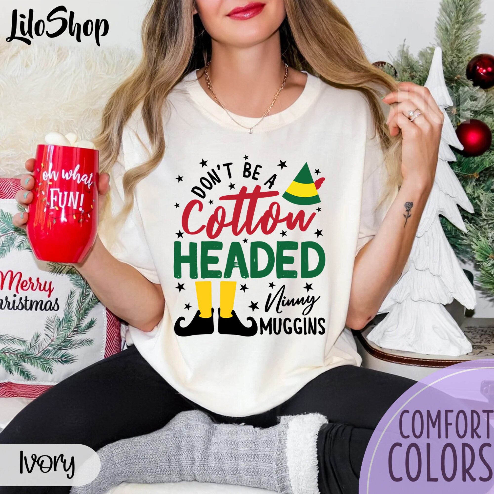 Don’t Be A Cotton Headed Ninny Muggins Shirt, Christmas Elf Shirt, Funny Christmas Tee, Christmas Movie, ELF Family Tee, Christmas Gift