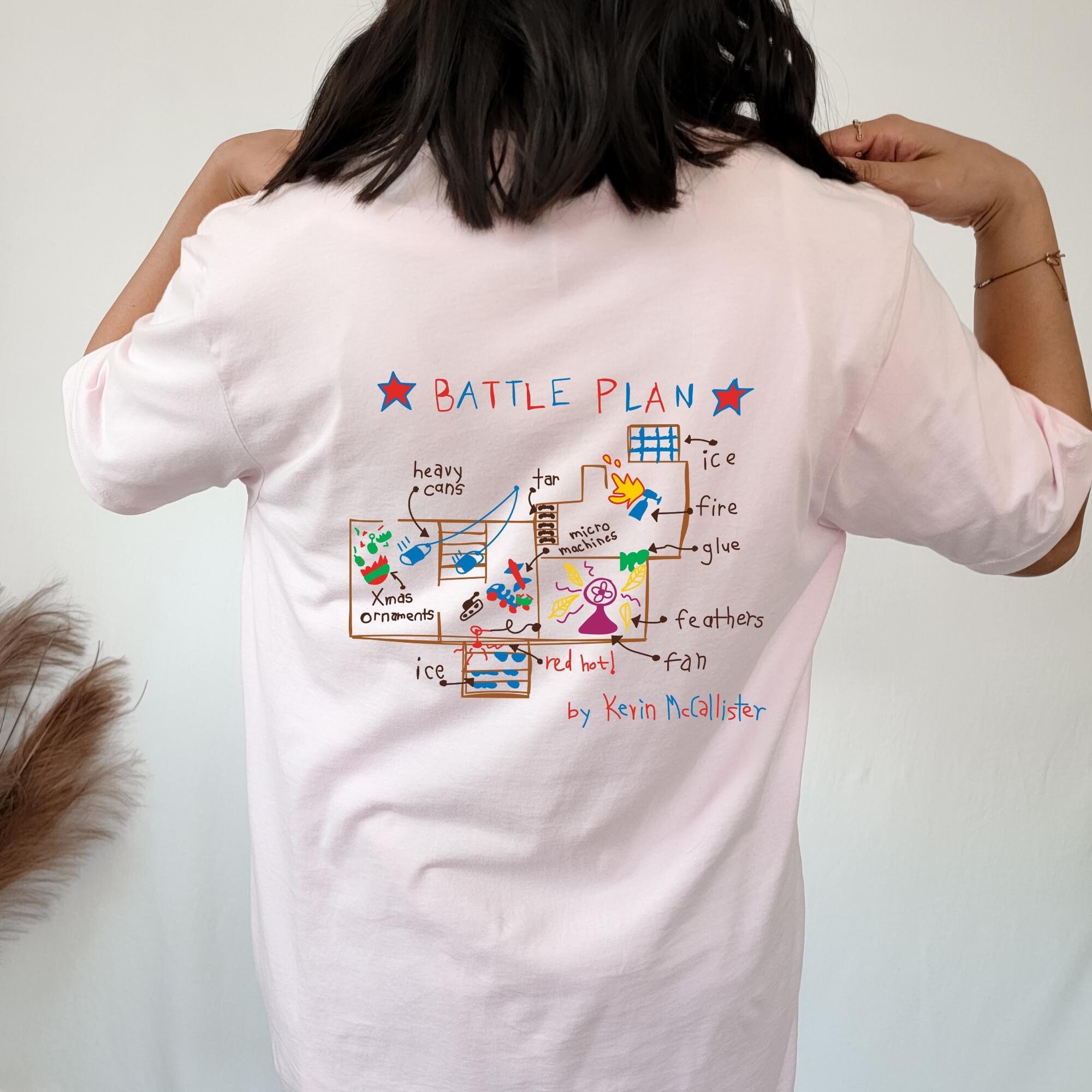 il_2000xN.6290286754_bsqa.jpg Kevin Battle Plan Christmas 2 Sided Sweatshirt ,Funny Home Alone Merch,90s Christmas Movie Tee,Macaulay Culkin Wet Bandits Kevin Mccallister