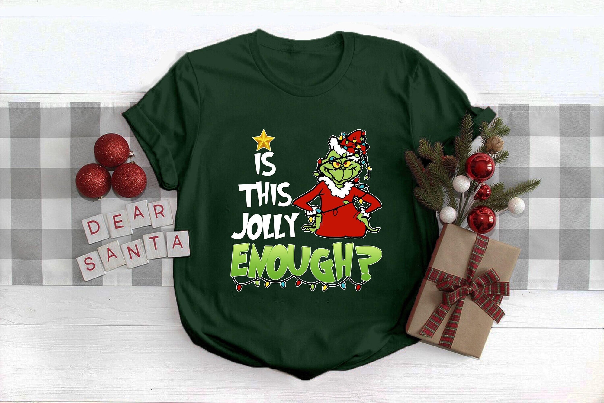 The Grinch Christmas Shirt, Is This Jolly Enough Shirt, Christmas Grinch Tshirt, Grinch Family Shirt, Grinchmas Shirt, Christmas Shirt