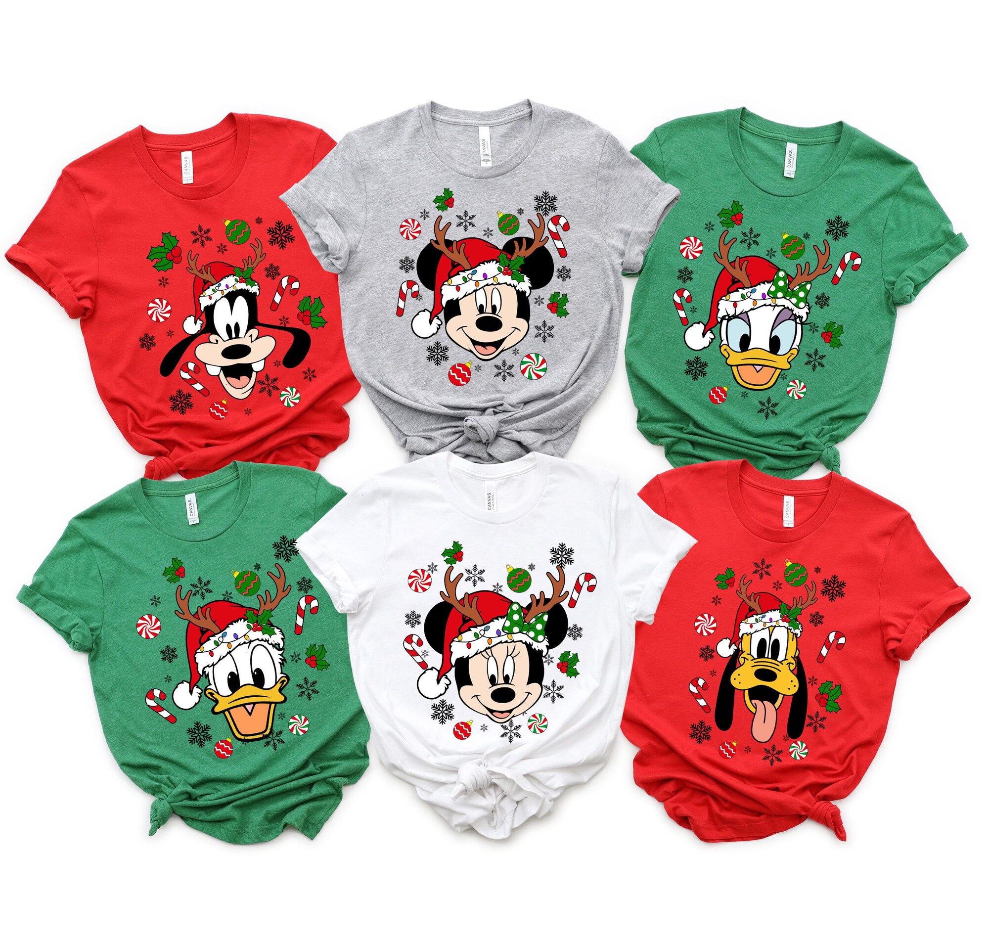 Disney Mickey and Friends Christmas Family Matching Shirt, All Characters Disneyland Xmas Tee, Family Christmas Matching Shirt, Disney Trip