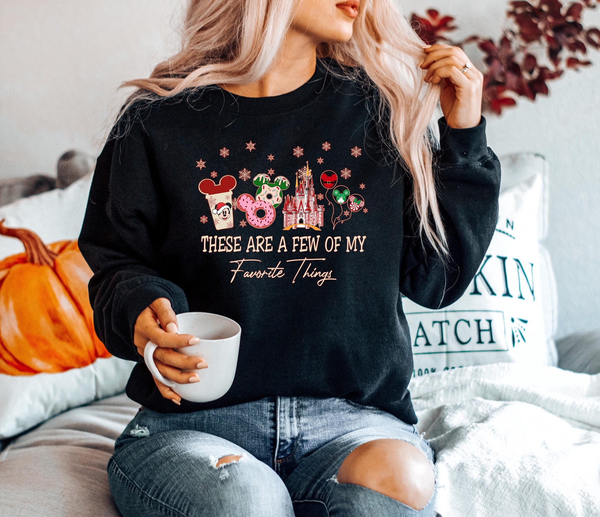 These Are a Few of my Favorite Things Disney Christmas Sweatshirt, Disney Snacks Shirt, Christmas Castle Shirt, Disney Castle Tee, Xmas Gift
