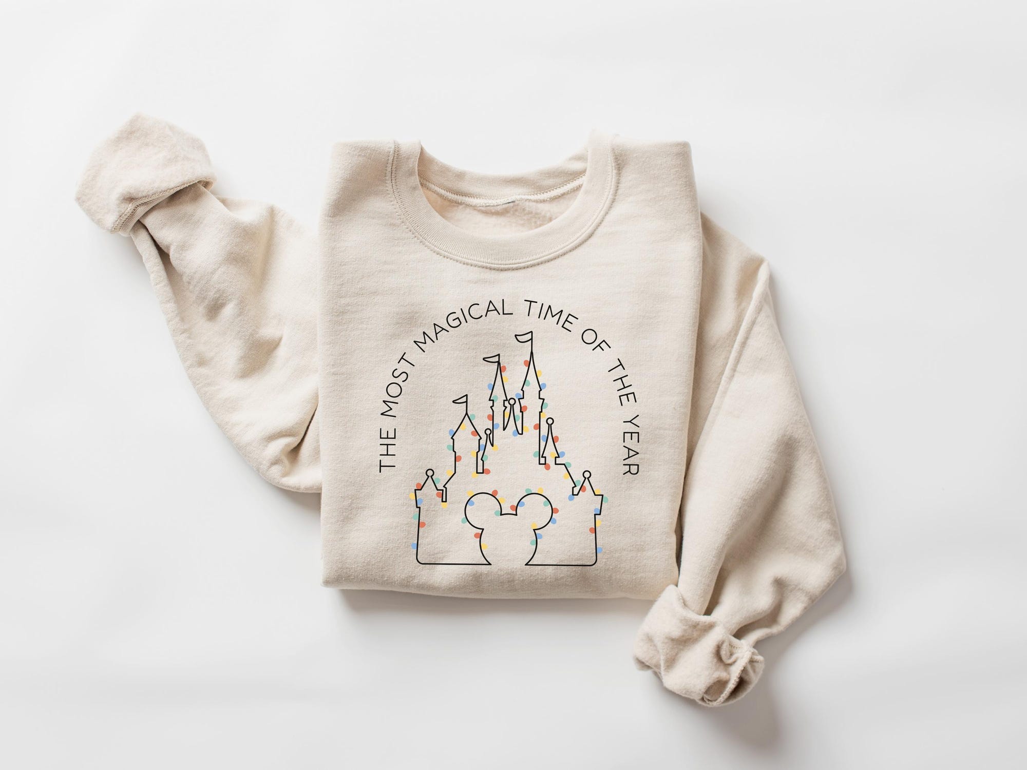 il_2000xN.6304602068_a84o.jpg The Most Magical Time of The Year Sweatshirt, Disney Christmas Sweatshirt, Disney Castle Shirt, Mickey Christmas Sweatshirt, Xmas Sweatshirt