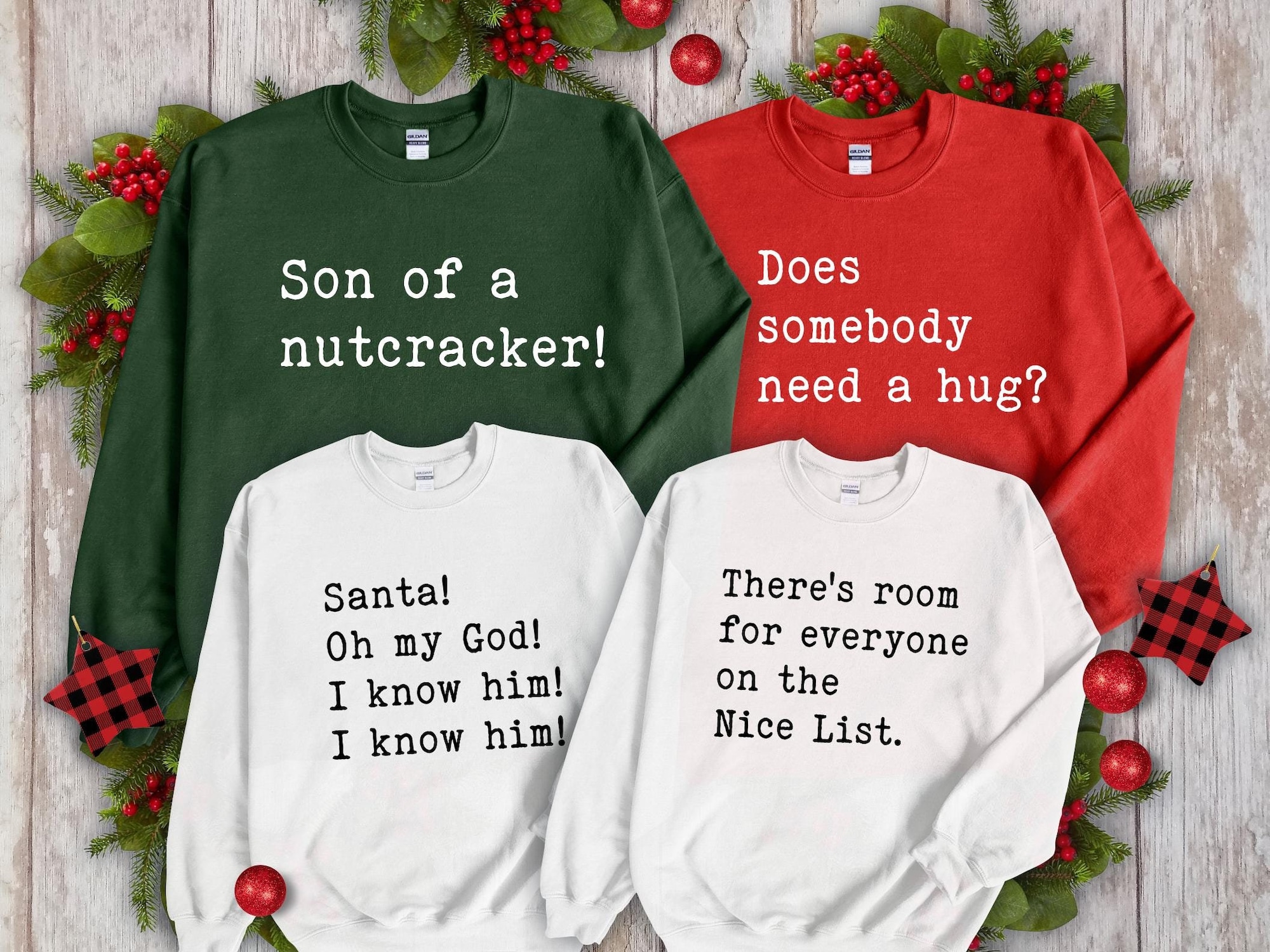 Elf Movie Sweatshirts Funny Elf Quotes For X-mas Elf Movie Quote Hoodies Family Christmas Matching Sweats Family Christmas With Quotes