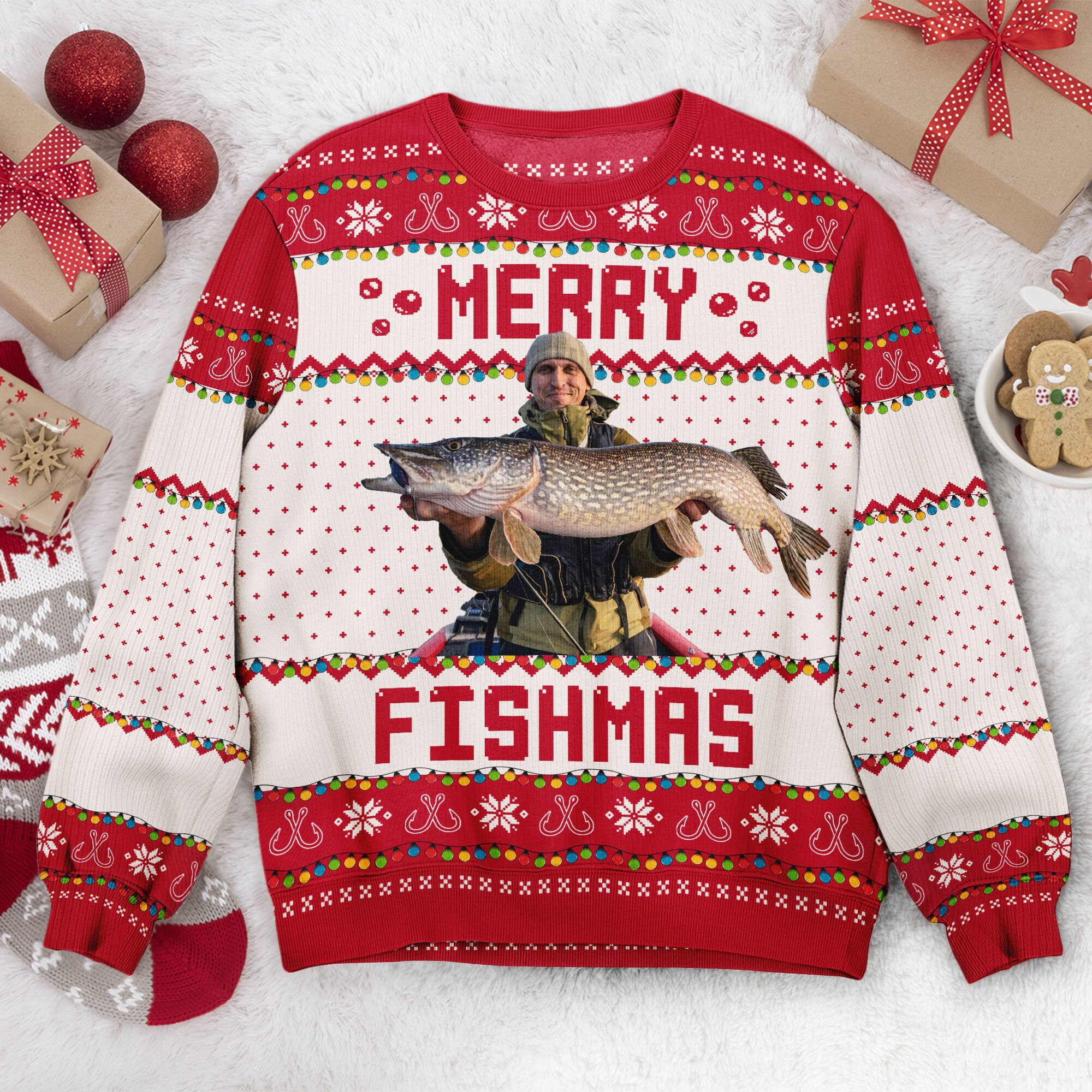 il_2000xN.6314911118_pp3j-1.jpg Personalized Fishing Christmas Ugly Sweater: Merry Fishmas Photo Jumper
