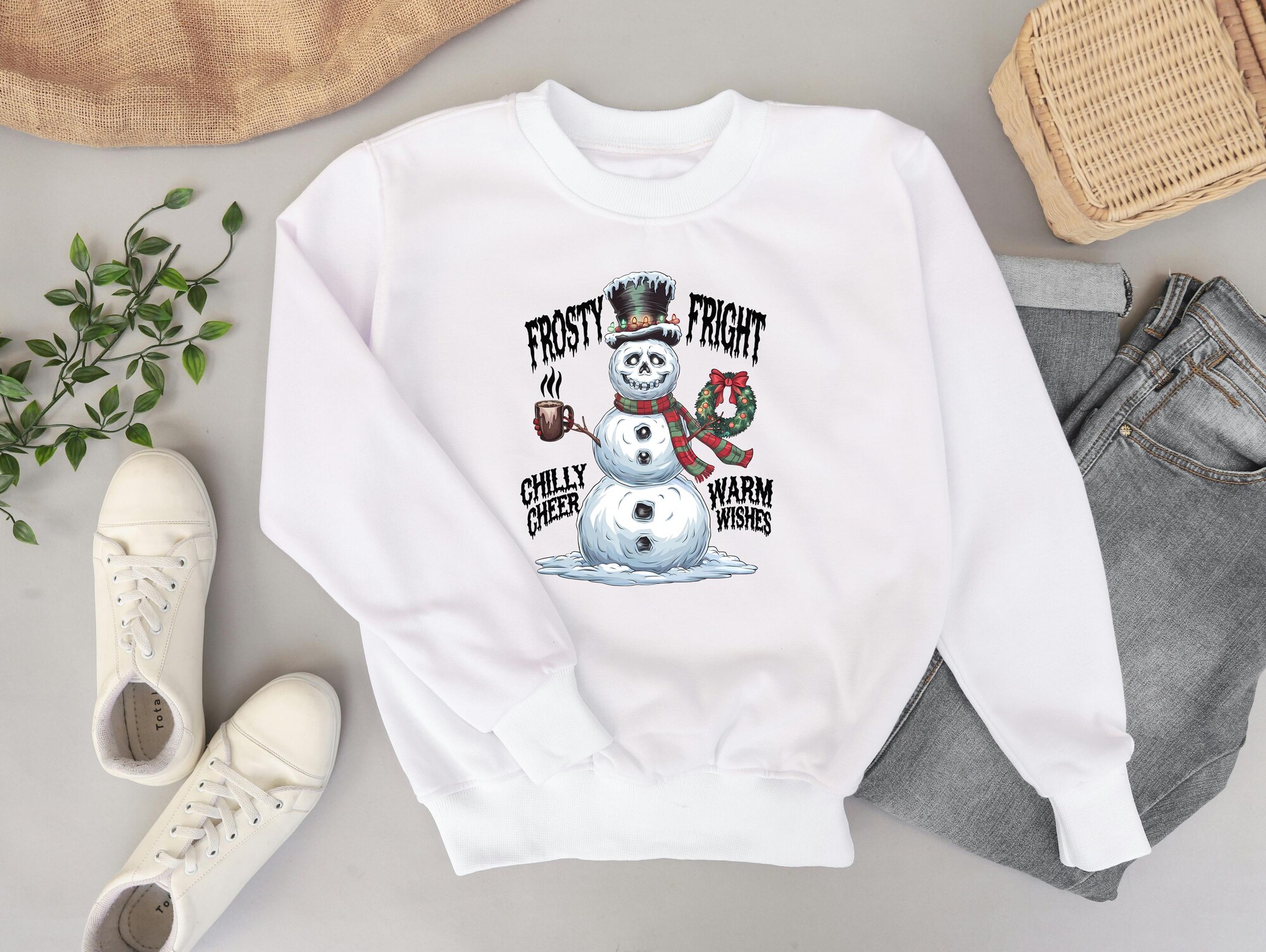 il_2000xN.6315471045_tokb-3.jpg Frosty Fright Christmas Sweatshirt: Spooky Snowman Holiday Vibes