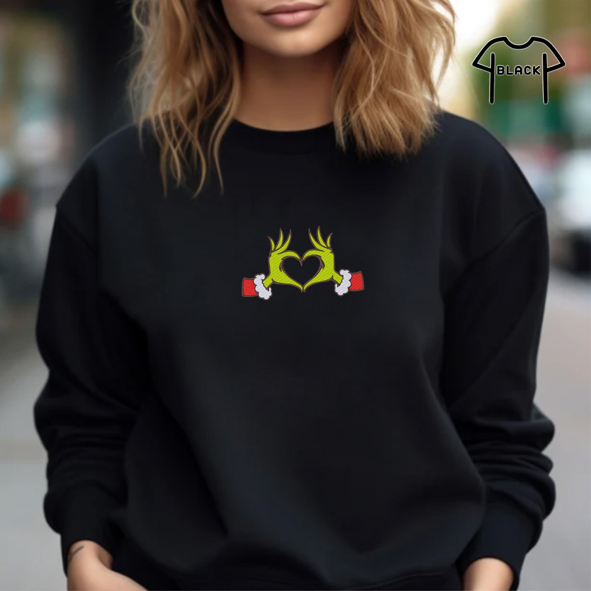 il_2000xN.6318651746_mji4-1.jpg Embroidered Grinch Christmas Heart Sweatshirt, Grinch Love Sweatshirt, Christmas Grinch Crewnecks, Christmas Family 2024 Sweatshirts