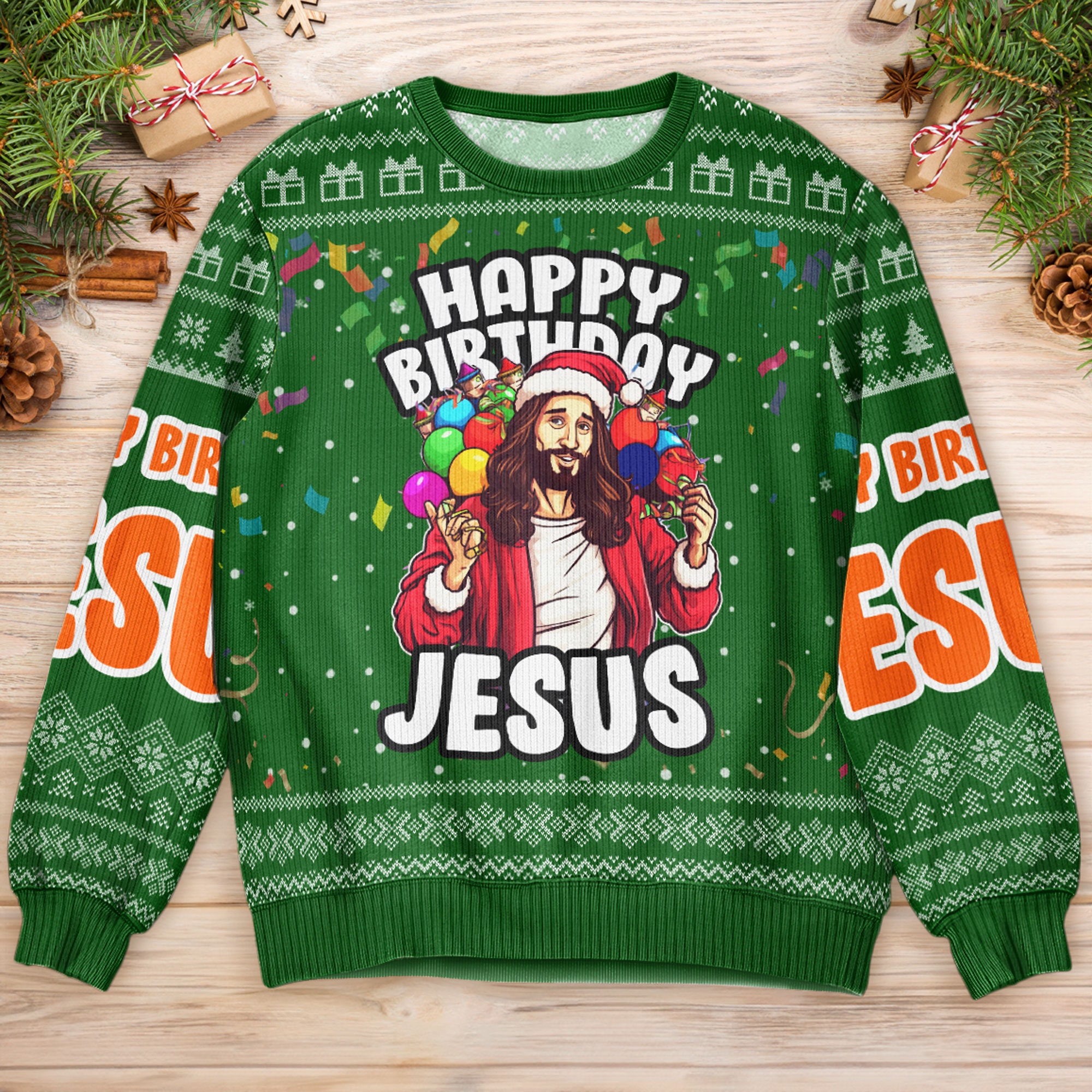 il_2000xN.6322772080_jnhc-1.jpg Go Jesus It's Your Birthday Ugly Christmas Sweater: Christian Gift