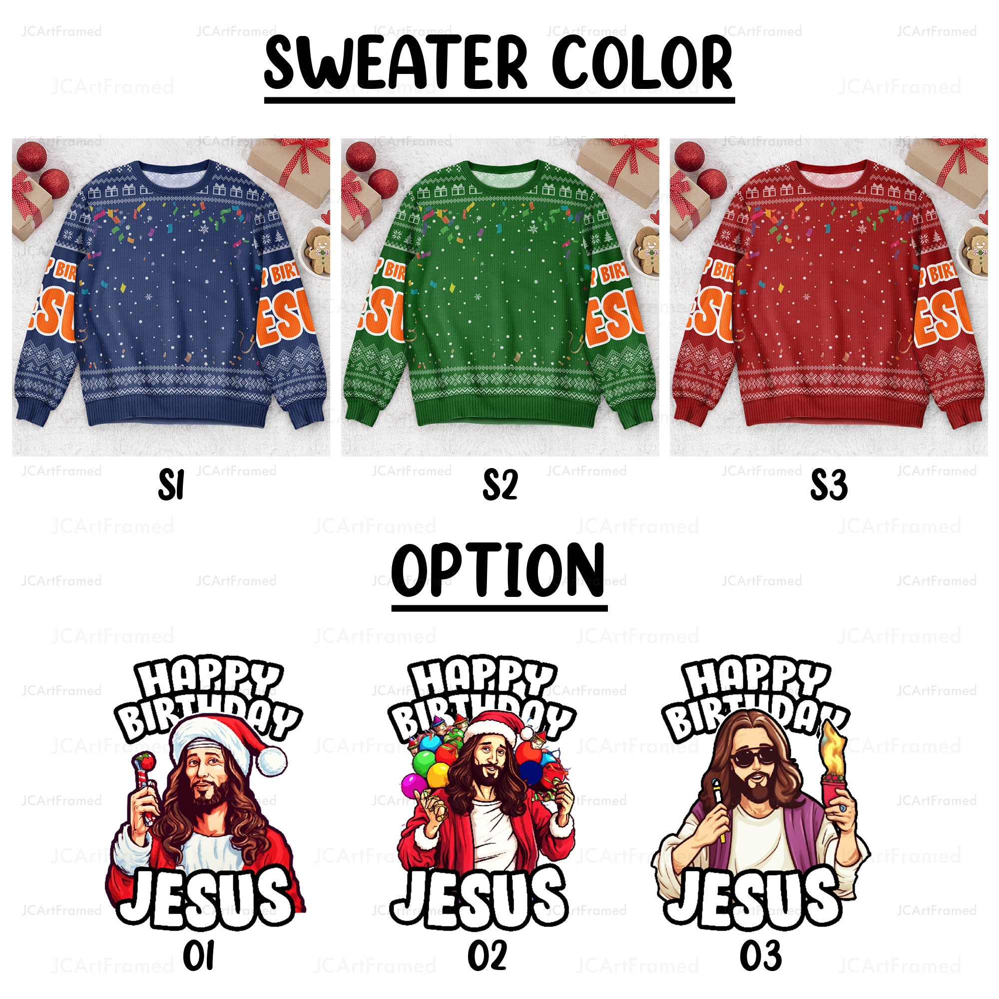 il_2000xN.6322772124_kobc-1.jpg Go Jesus It's Your Birthday Ugly Christmas Sweater: Christian Gift