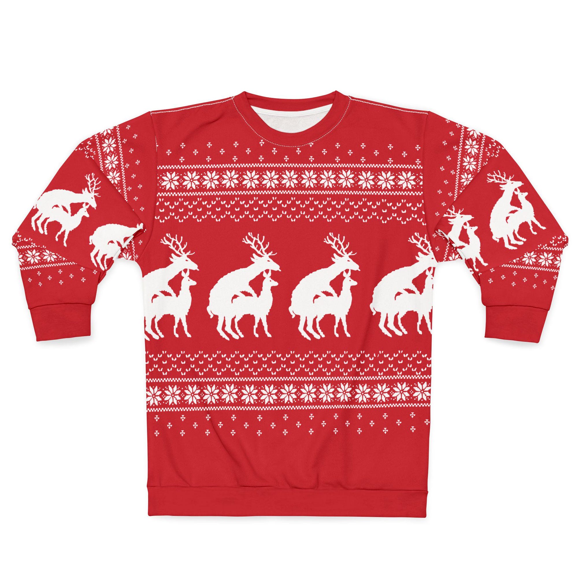 il_2000xN.6325609219_6wab-1.jpg Unisex Reindeer Ugly Christmas Sweatshirt: Funny Xmas Jumper