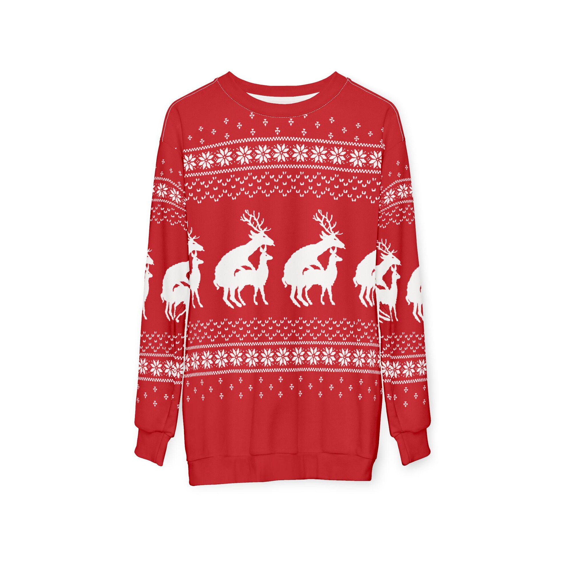 il_2000xN.6325614731_oiu9-1.jpg Unisex Reindeer Ugly Christmas Sweatshirt: Funny Xmas Jumper