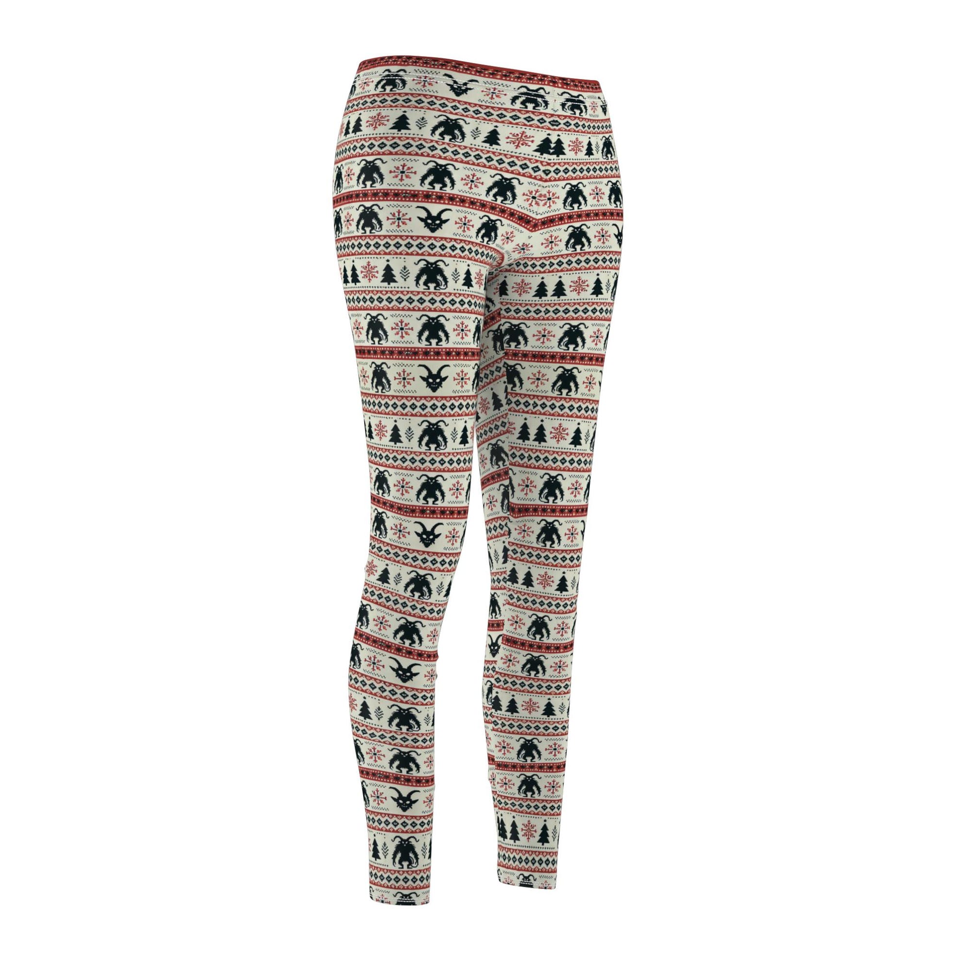 il_2000xN.6326629203_fqdb.jpg Ugly Christmas Krampus Leggings, Holiday Sweater Style, Funny Festive Pants, Cozy Winter Apparel, Unique Gift For Horror Lovers